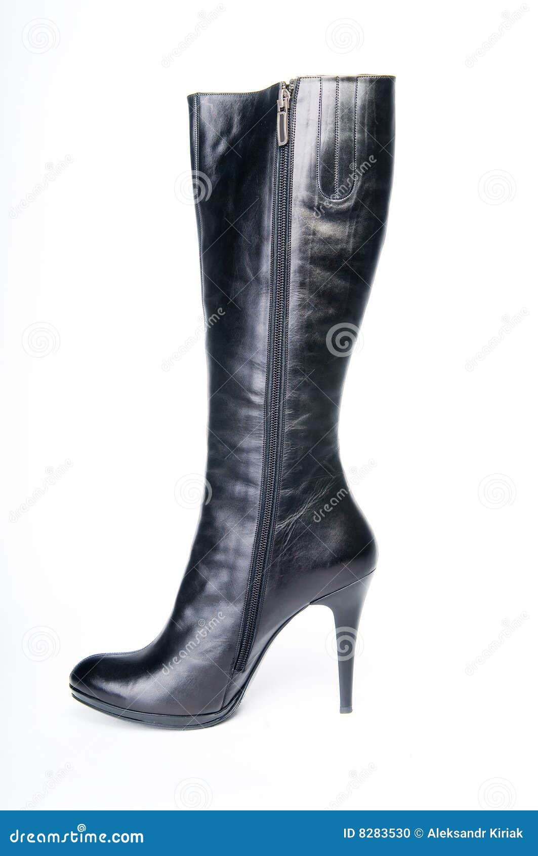 Black female boots stock photo. Image of fashion, knee - 8283530