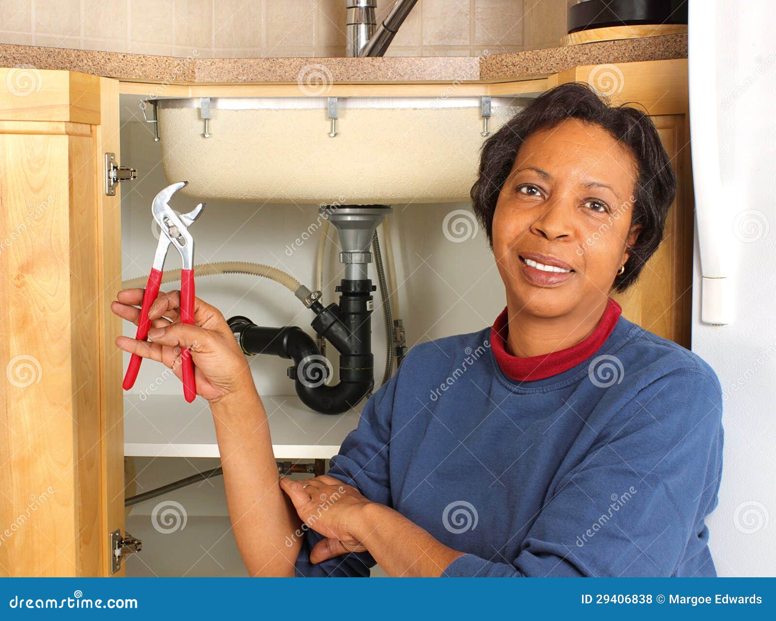 Sleeping Girl Plumber Xxx Video - Black female plumber stock photo. Image of woman, mature - 29406838