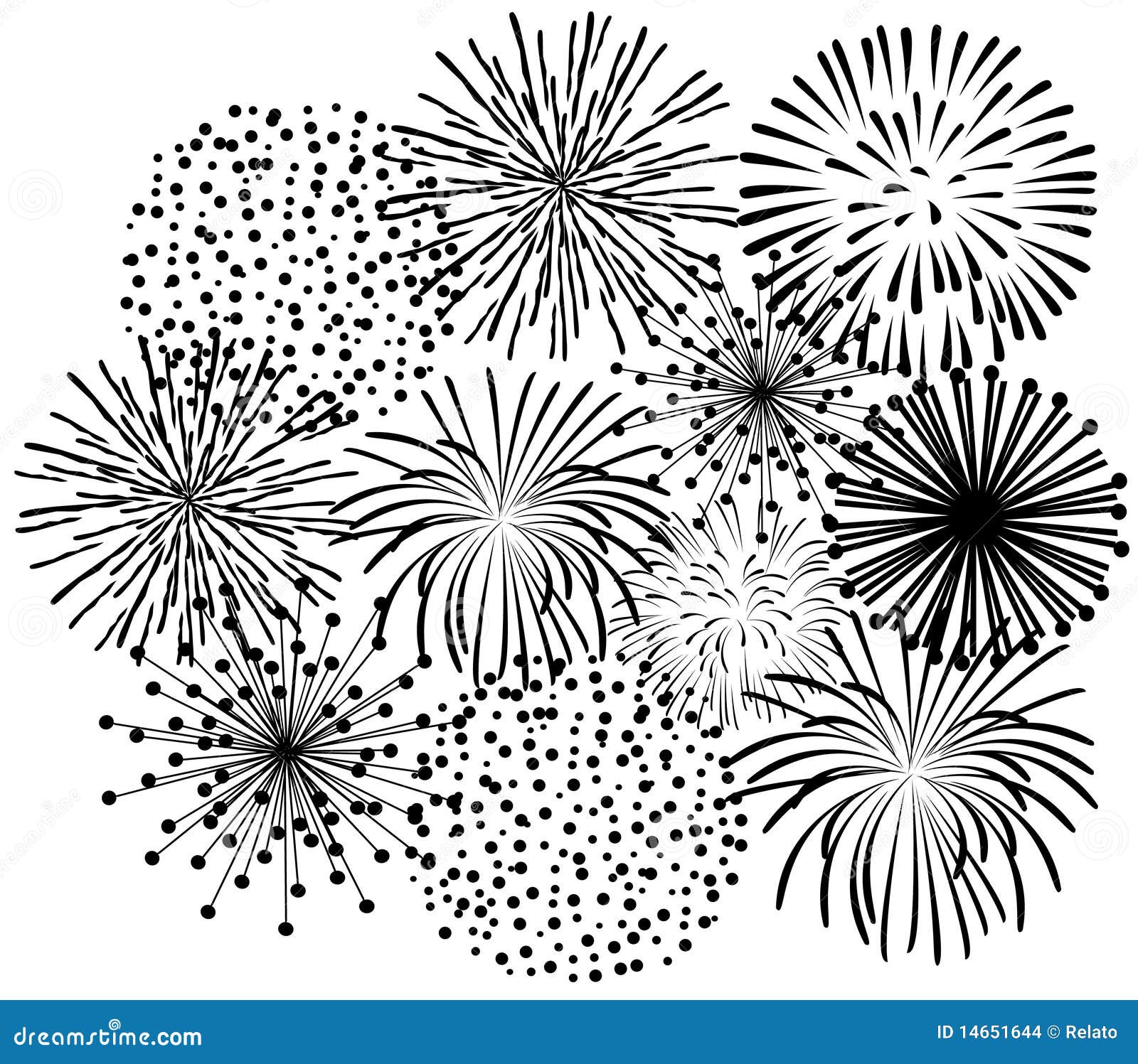 Black fireworks stock vector illustration of celebration