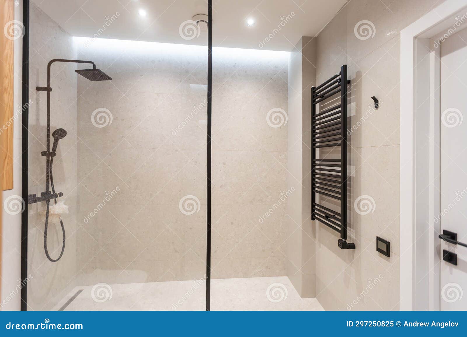 Black Fittings in the Bathroom White Background Stock Image Image of