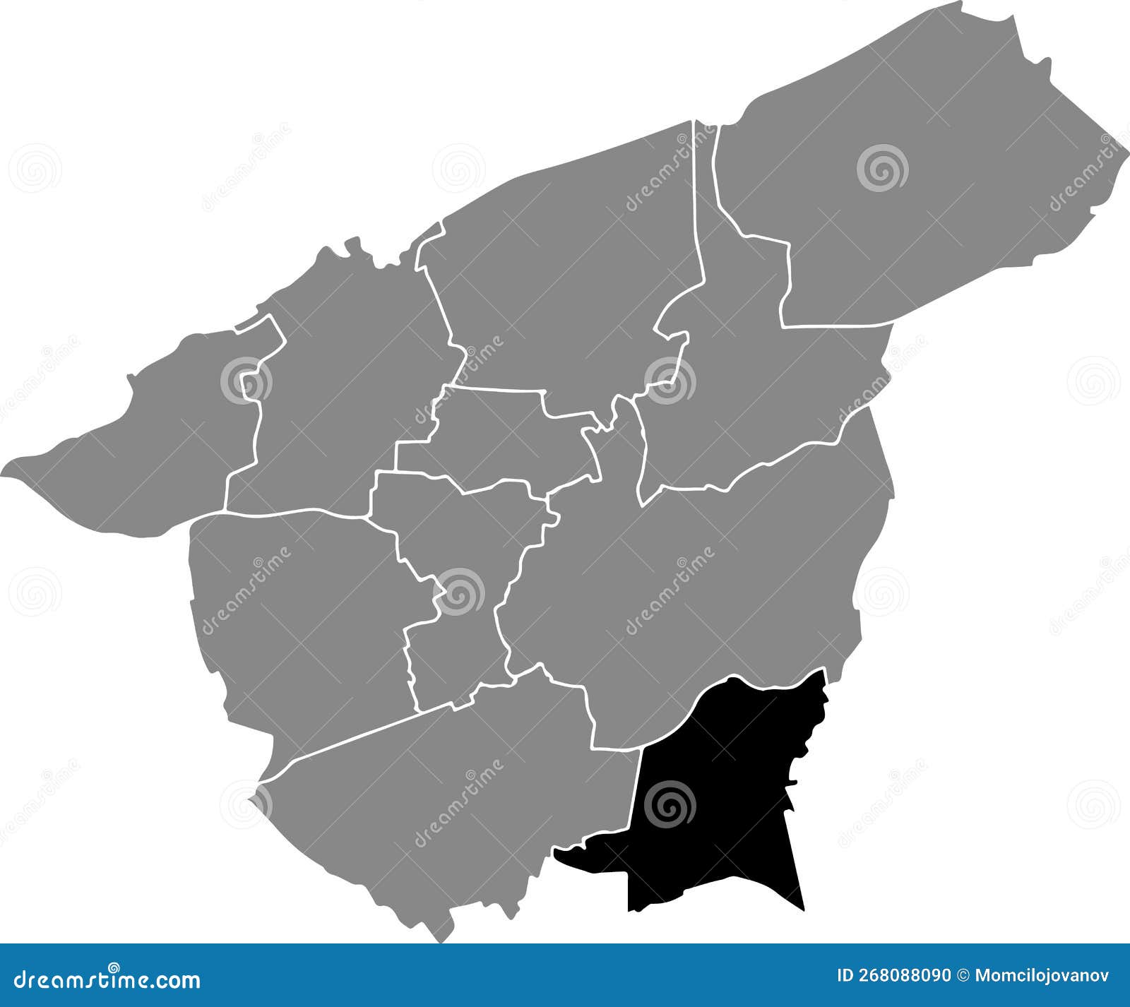 locator map of the biemenhorst district, bocholt