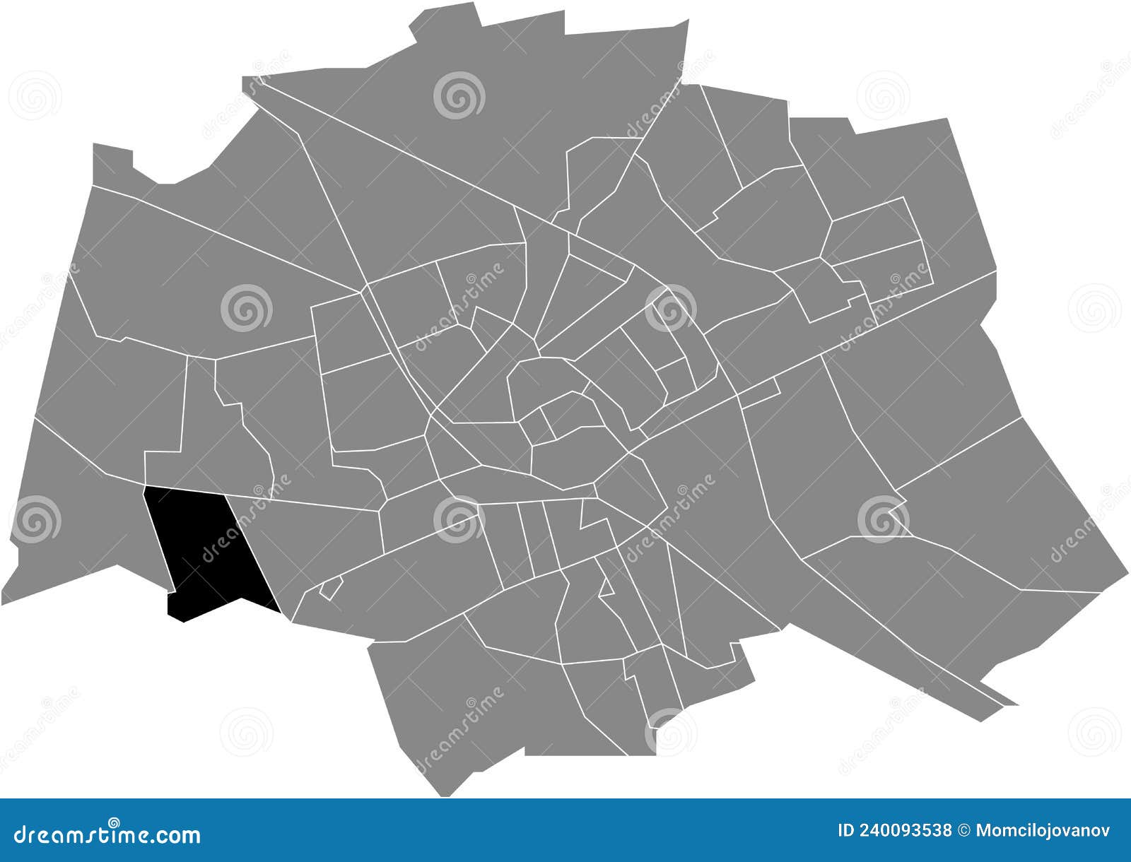 locator map of the hoogkerk-zuid neighborhood, groningen