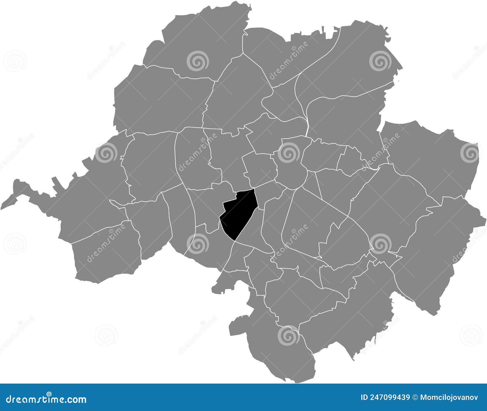 locator map of the kappel district, chemnitz