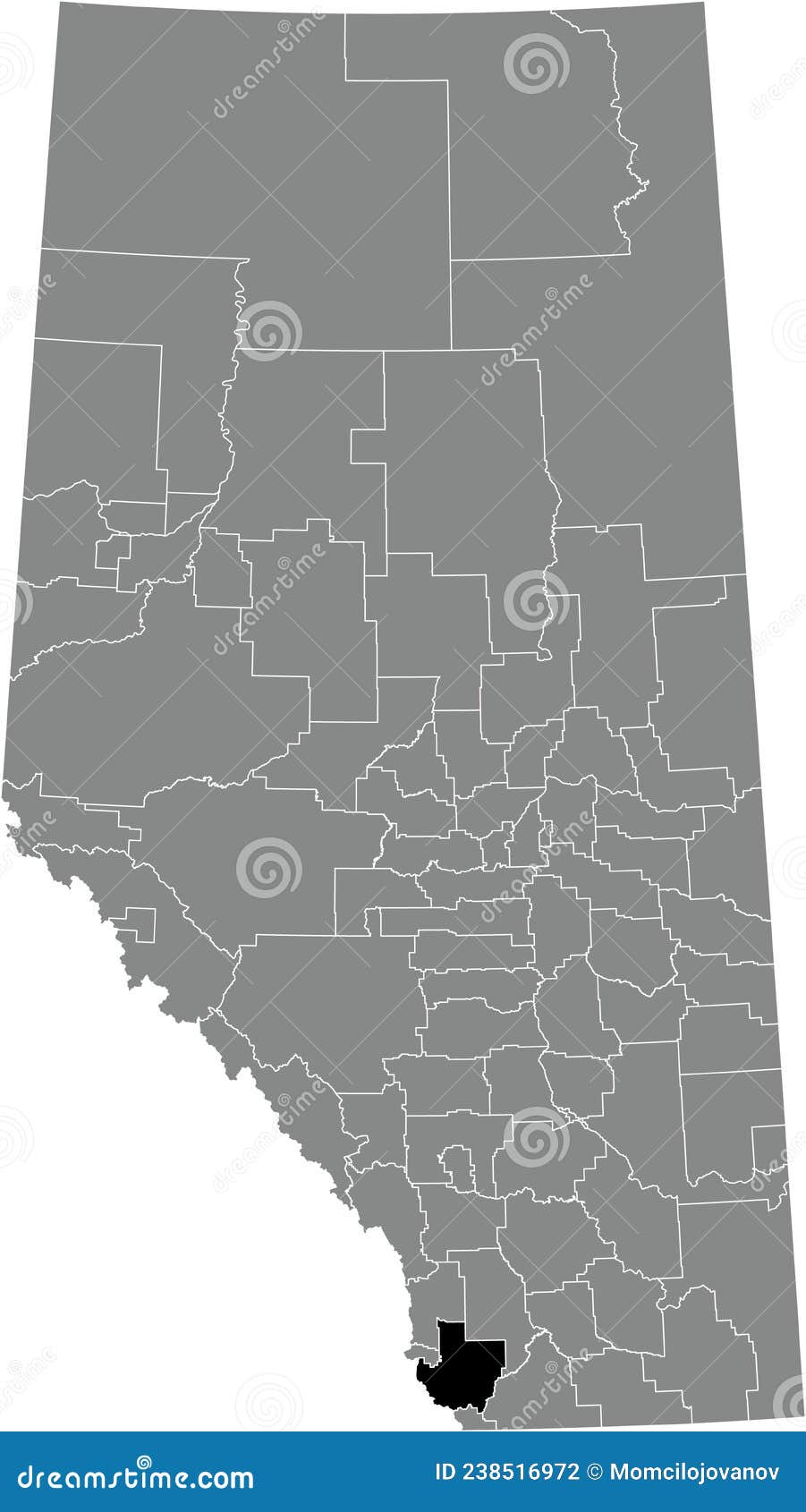 locator map of the pincher creek no. 9 municipal district