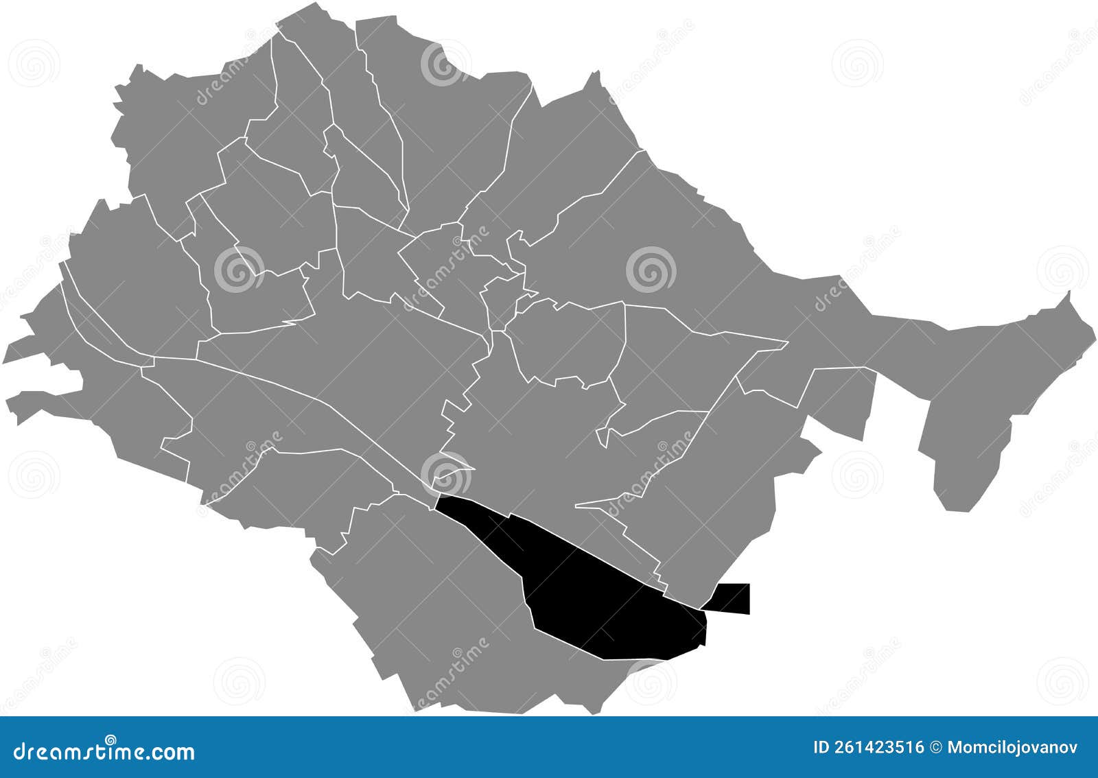 Locator Map of the SIRNAU MUNICIPALITY, ESSLINGEN Stock Vector ...