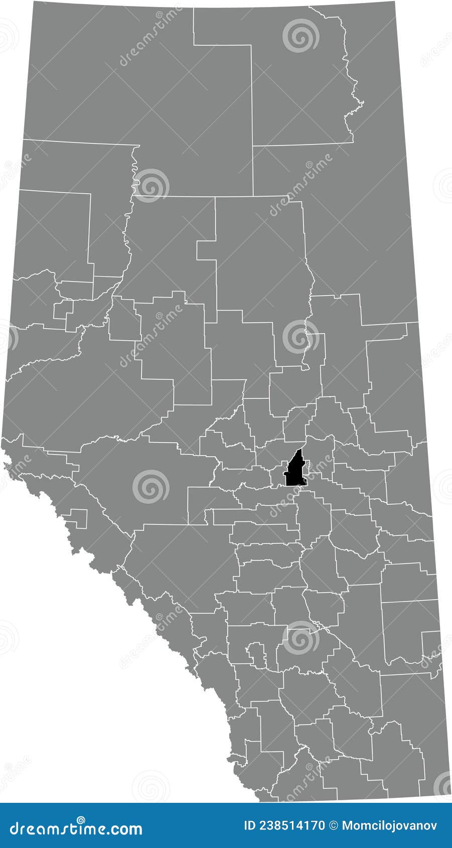 Locator Map of the STRATHCONA COUNTY Specialized Municipality Stock ...