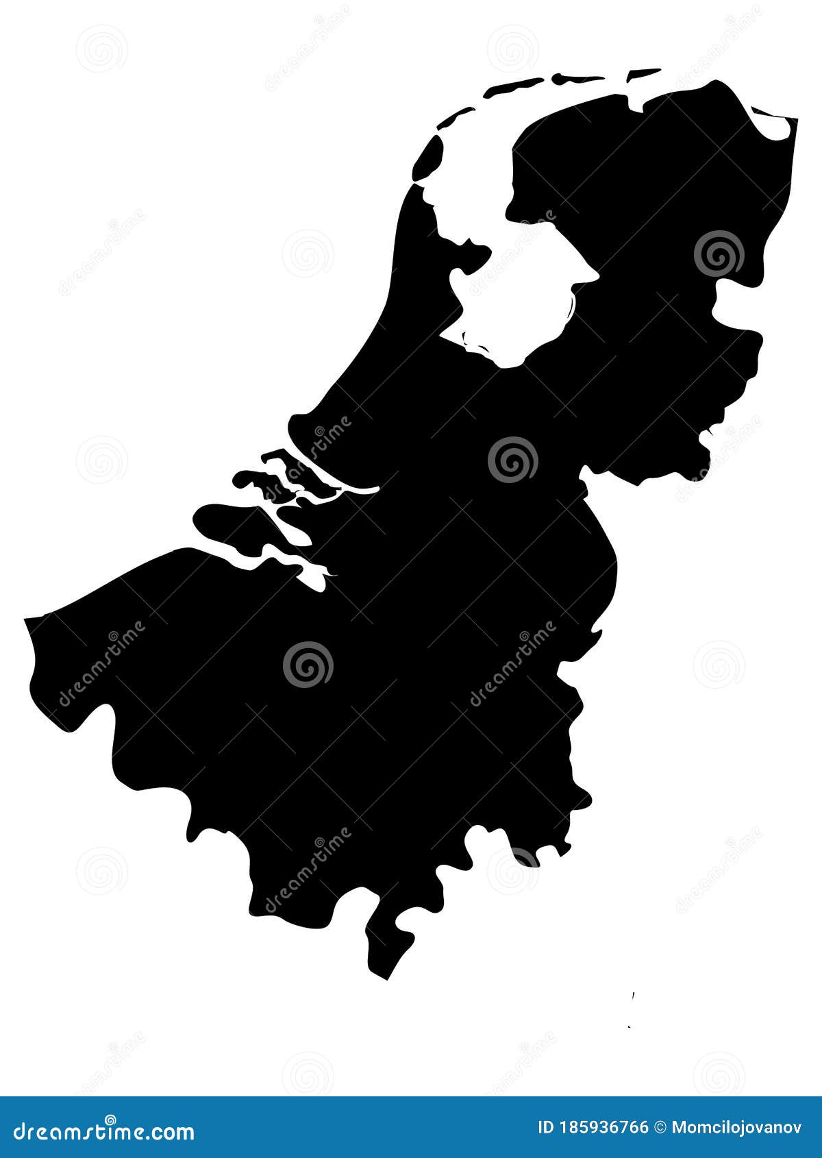 Map of United Kingdom of the Netherlands Year 1815 Stock Vector ...