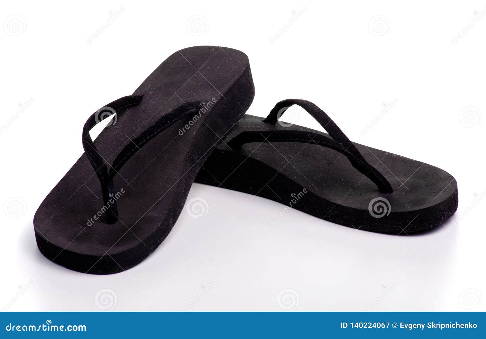 studded black flip flops