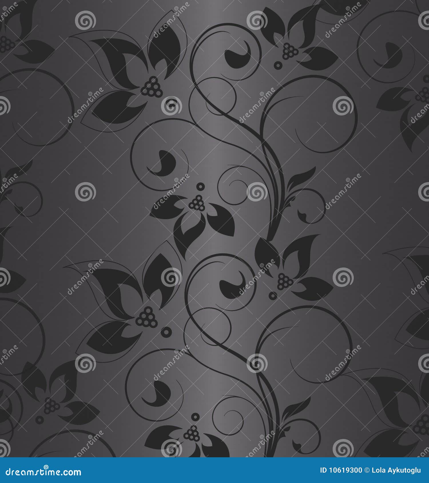 Black floral background stock illustration. Illustration of flow 10619300