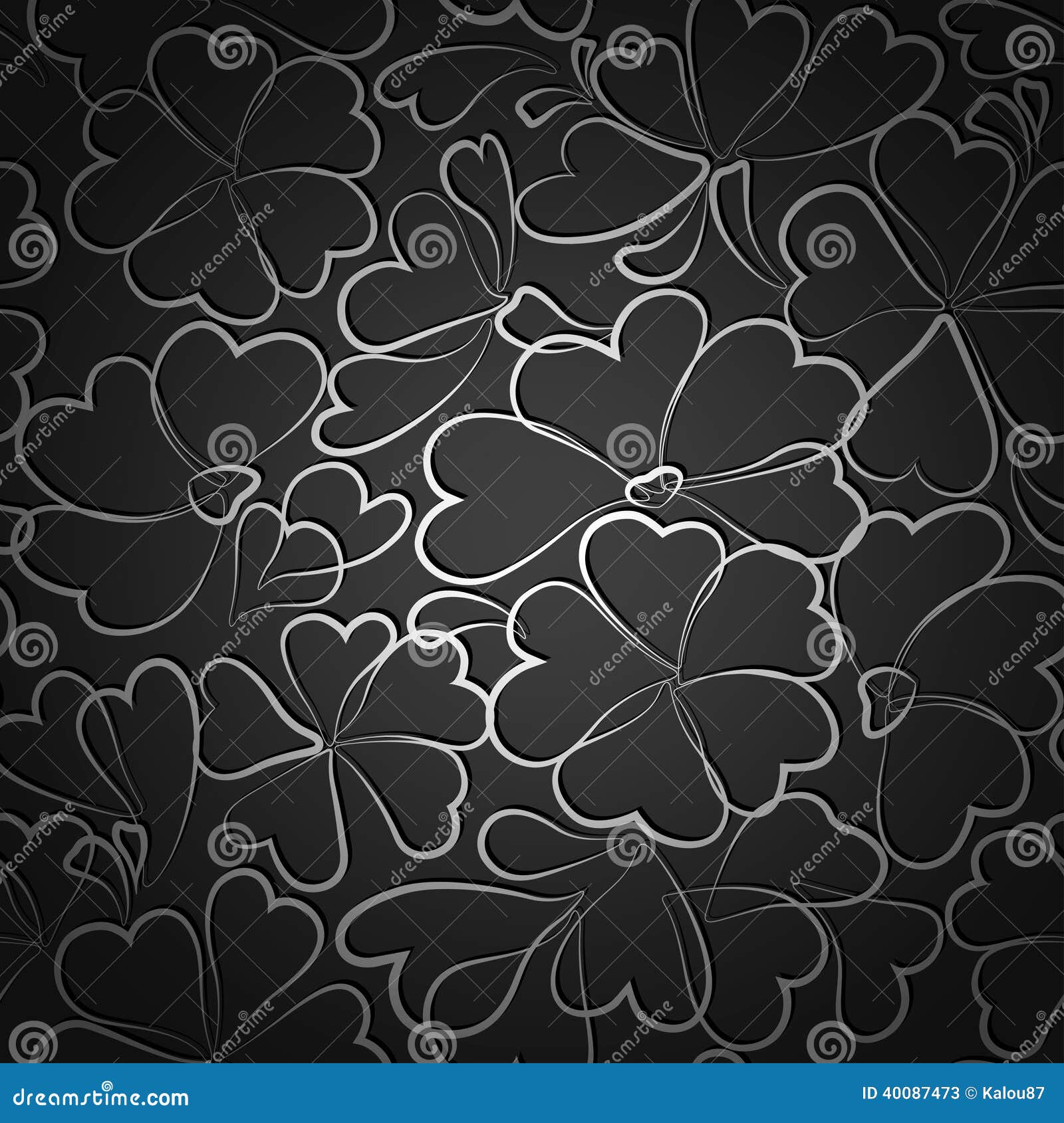 Black Floral Wallpaper Pattern Stock Vector Illustration of curl