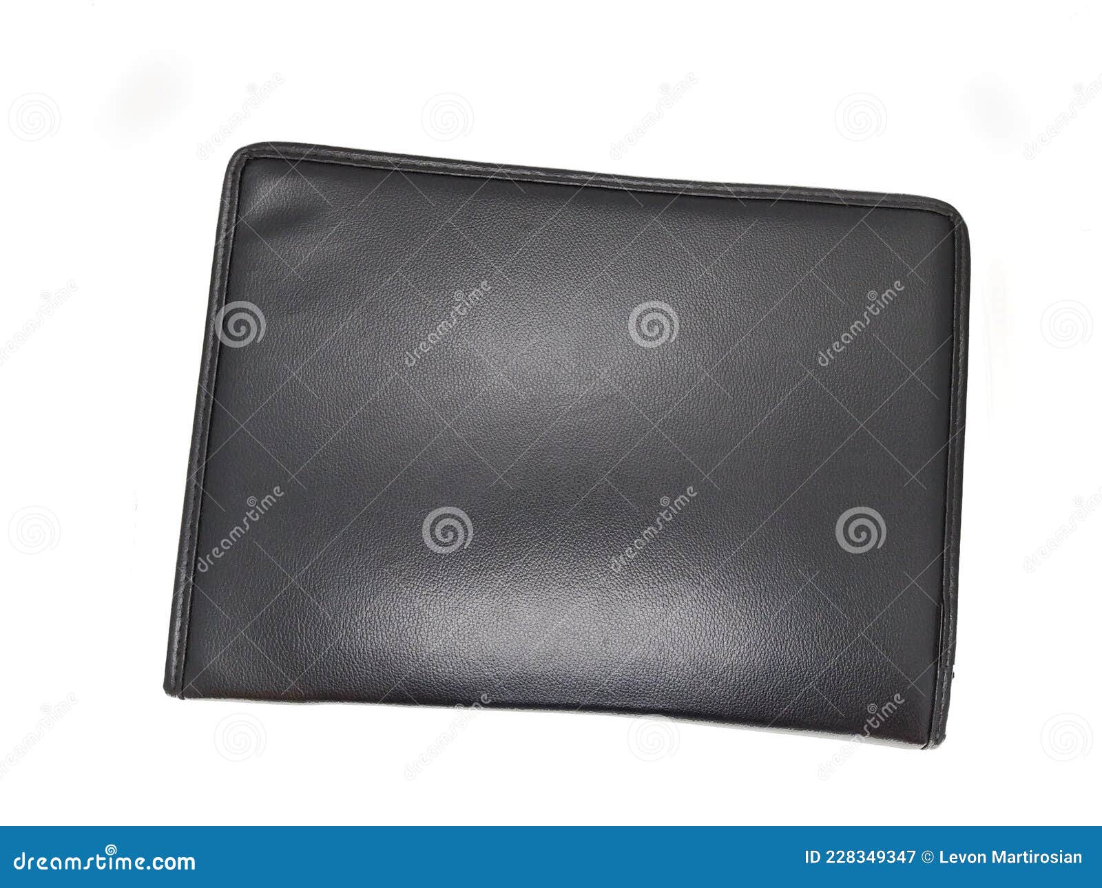 Black Folder with Documents and Zipper on White Background Top View ...