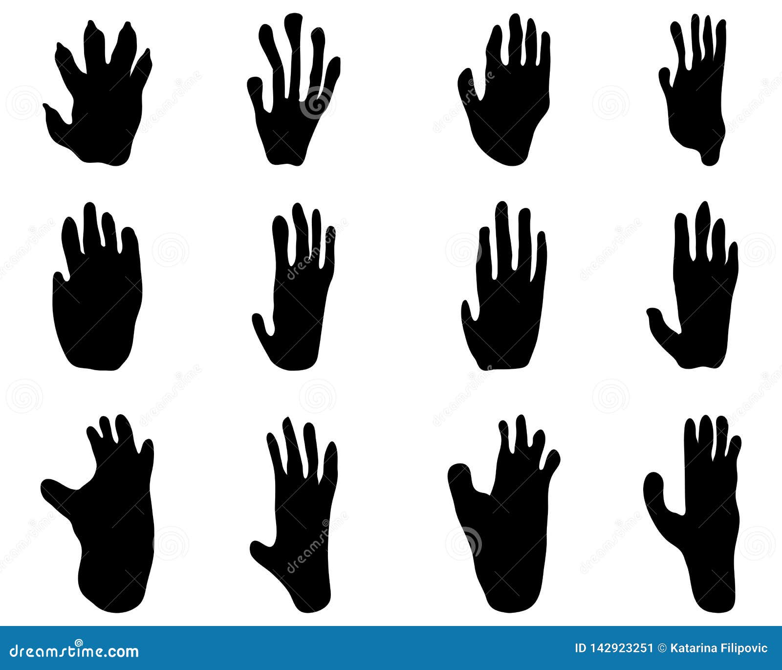 Black footprints of monkey stock illustration. Illustration of trace