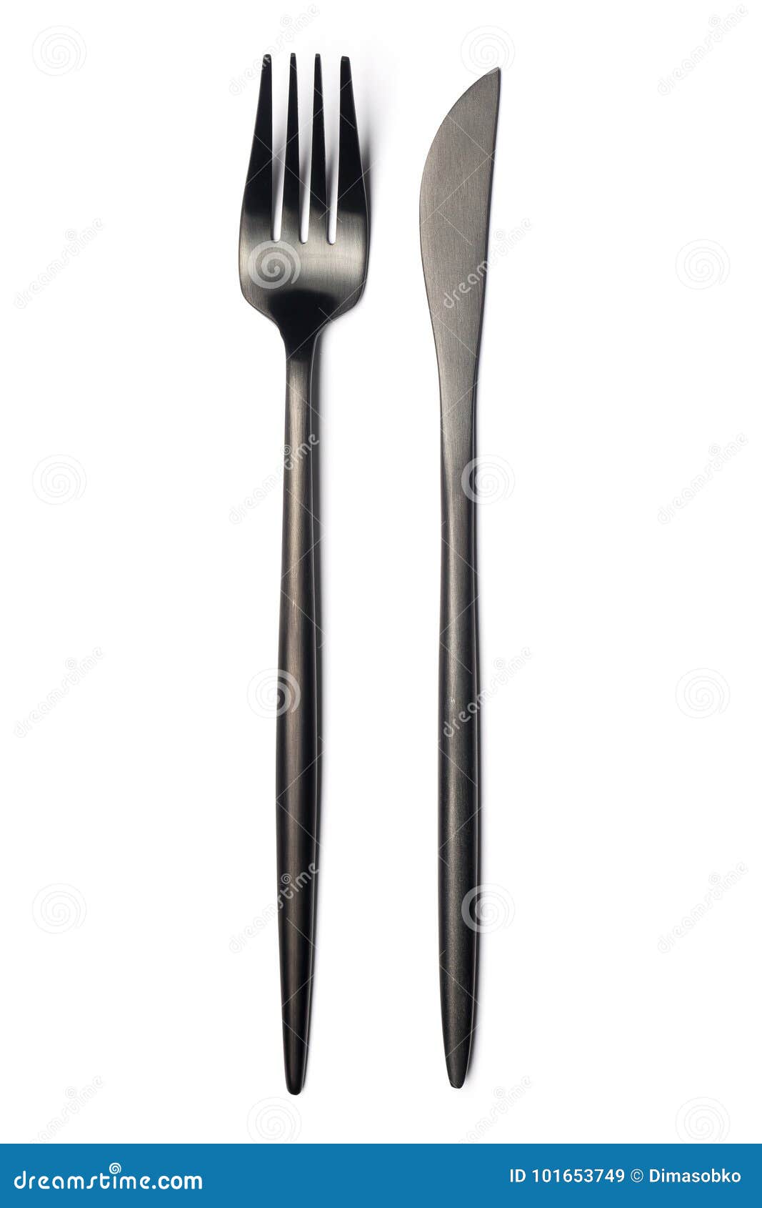 Black Fork and Knife Isolated Stock Image Image of cook, restaurant