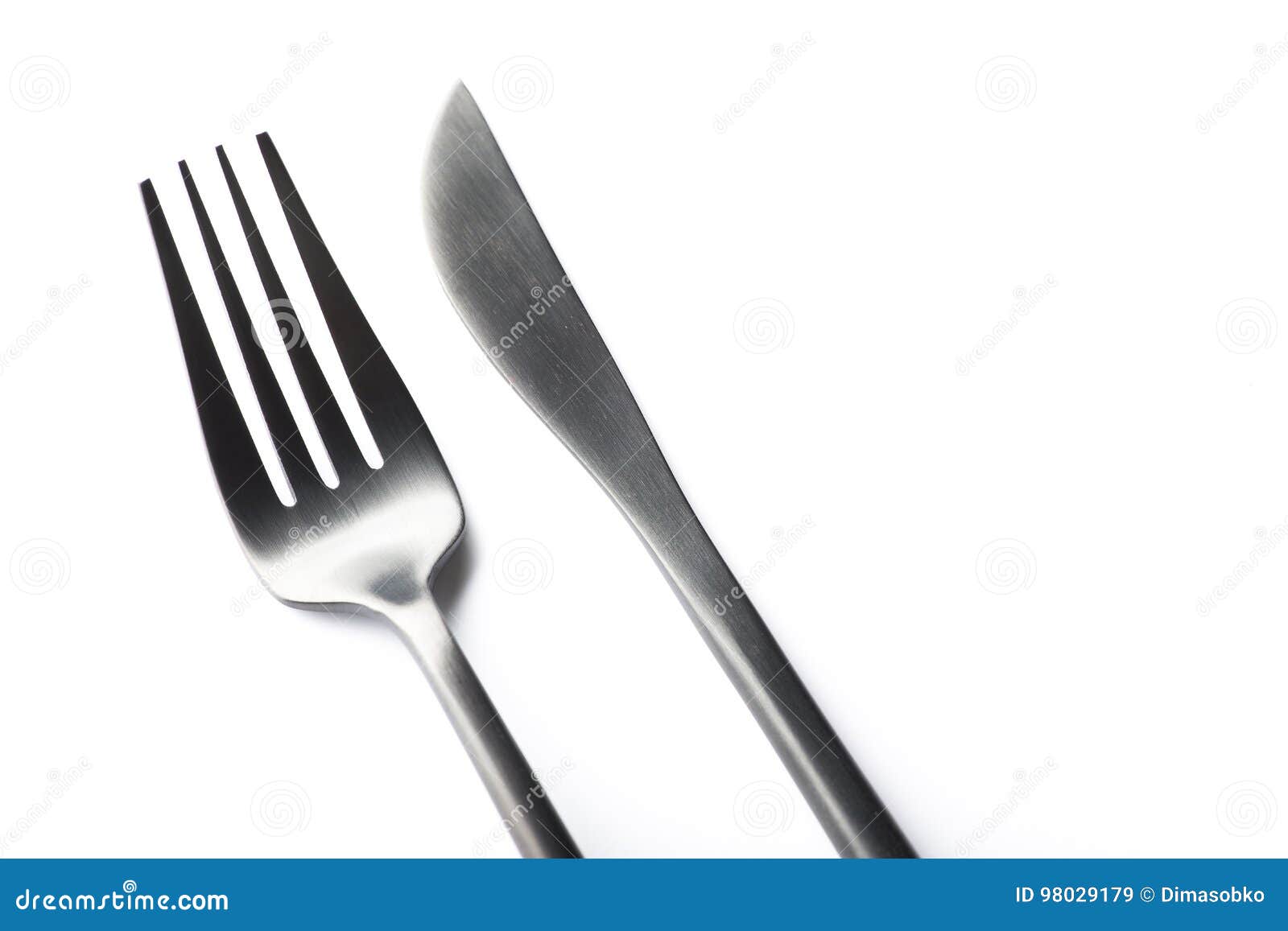 Black Fork and Knife Isolated Stock Image Image of diner, silver