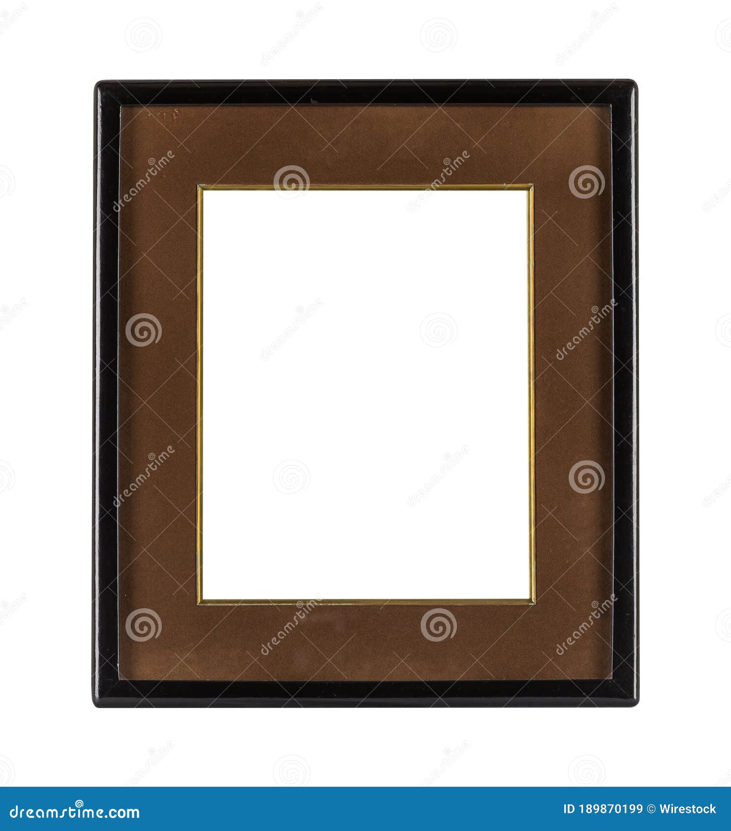 Poster Dark Red / Black Frame with Plaque - Isolated Clipping Path 