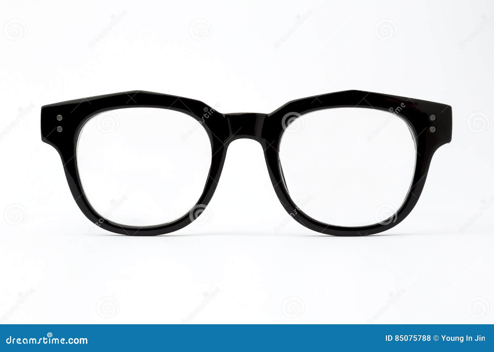 Black Frame Glasses Isolated on White Background Stock Photo Image of