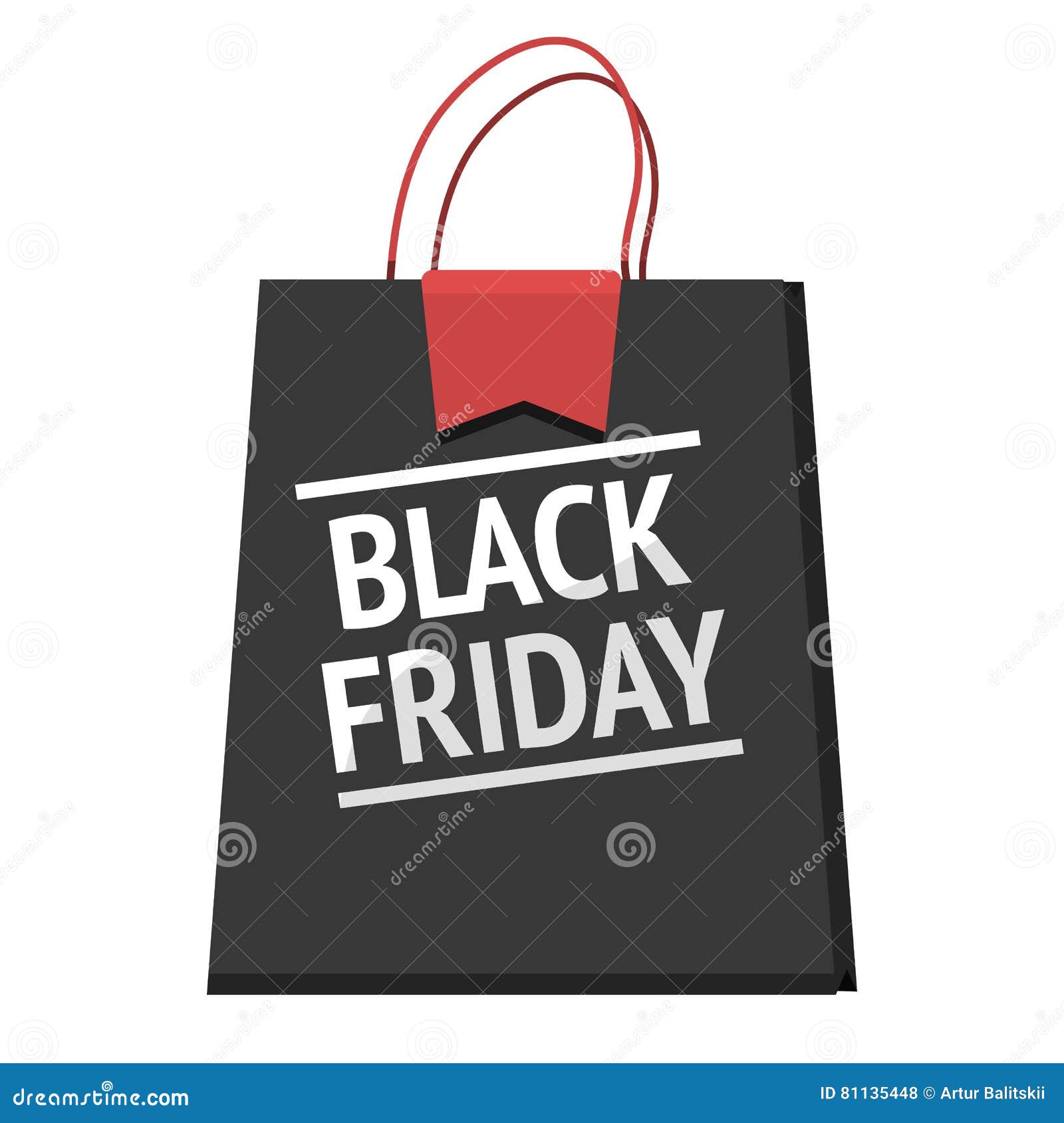 Black Friday Bag Modern Design Badge, Sales , Stock Illustration