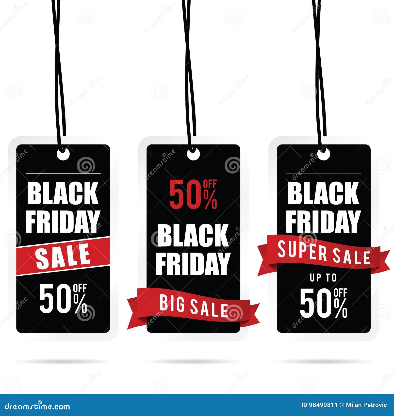 Black Friday Big Sale Tag Set In Color Illustration Stock Vector - Why Is Black Friday A Big Deal