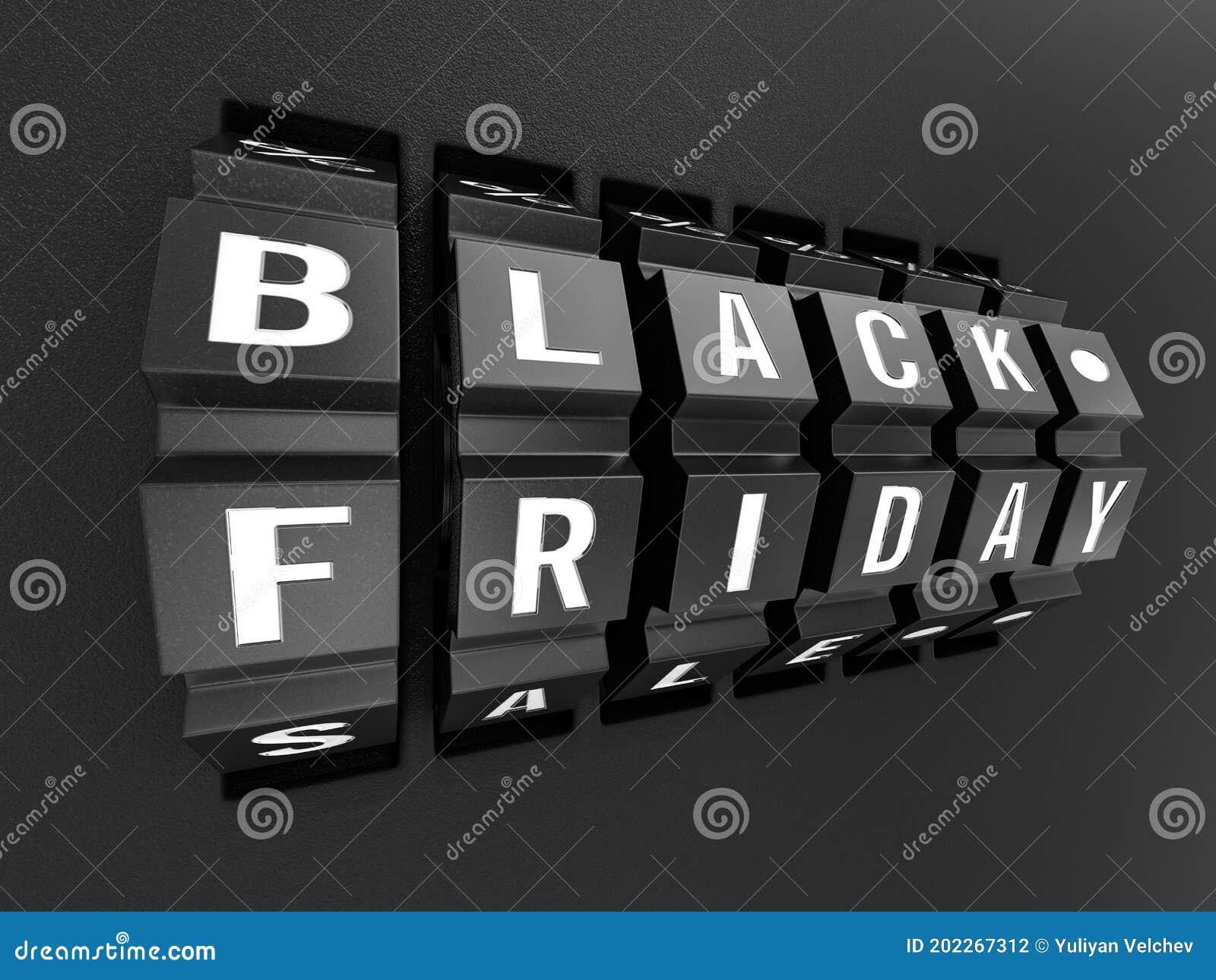 Black Friday Combination Lock Stock Illustration Illustration of lock