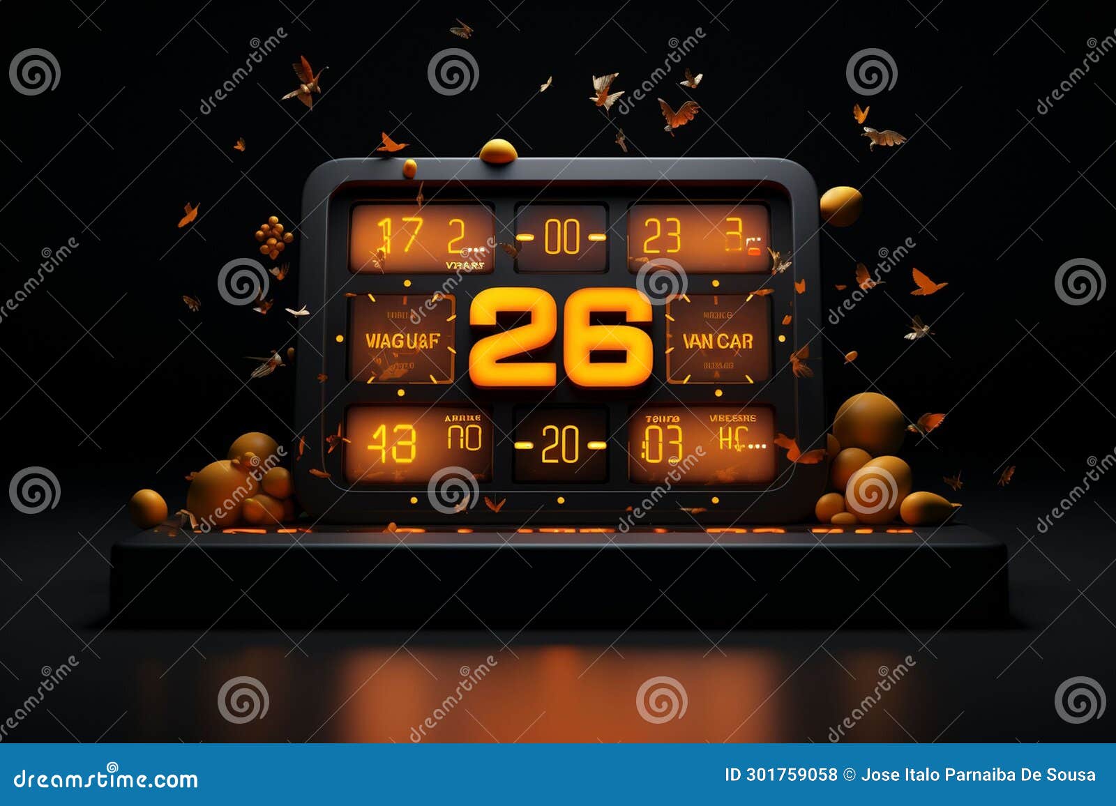 Black Friday Countdown Clock GIF for Social Stock Illustration