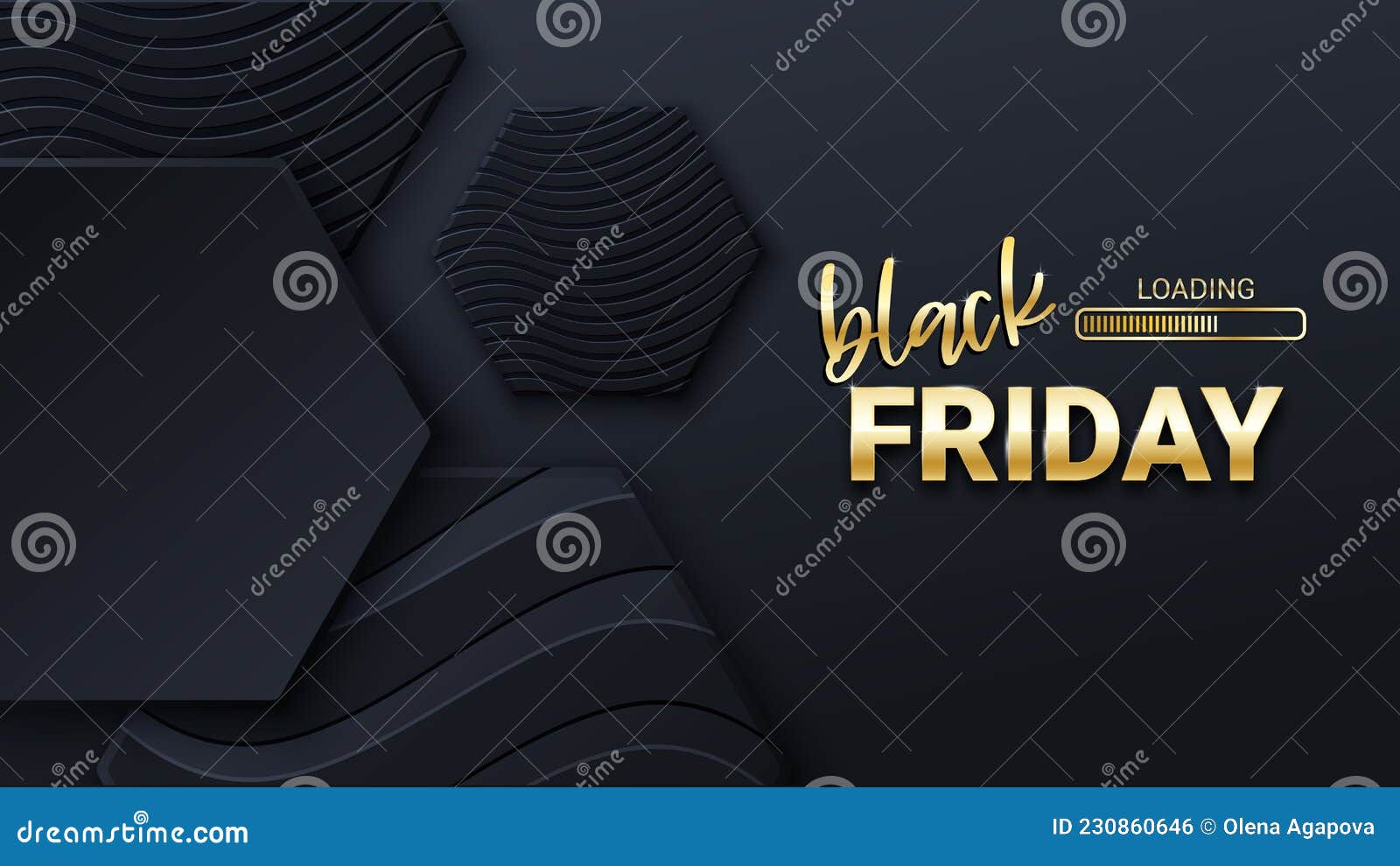 Black Friday Loading Bar Background, Banner Poster Design Template