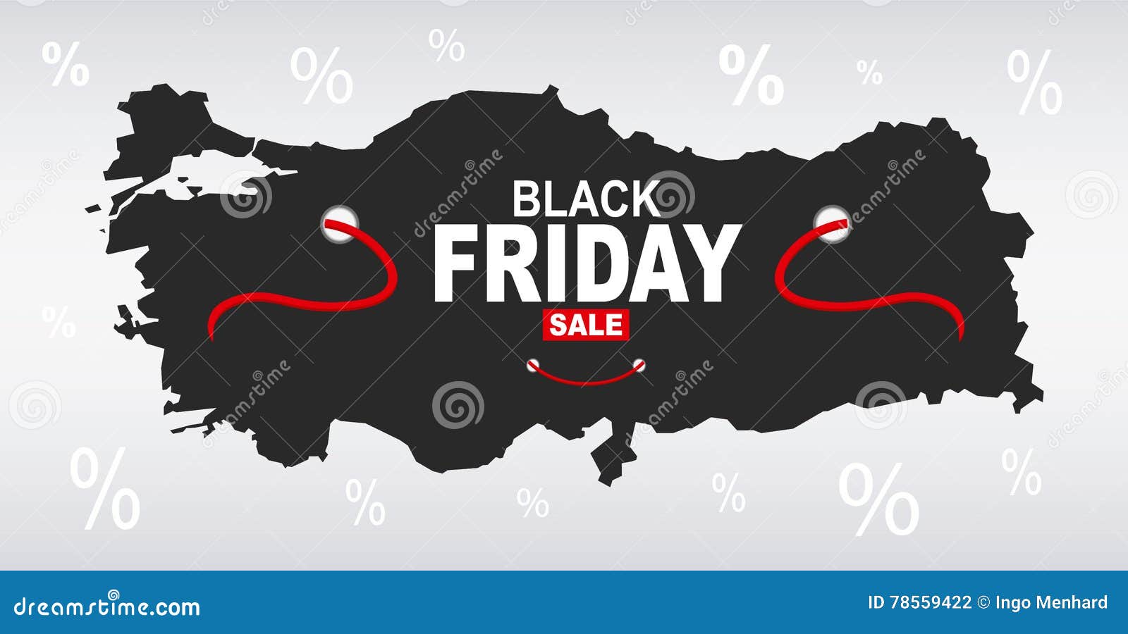 Black Friday Map Turkey stock illustration. Illustration of country