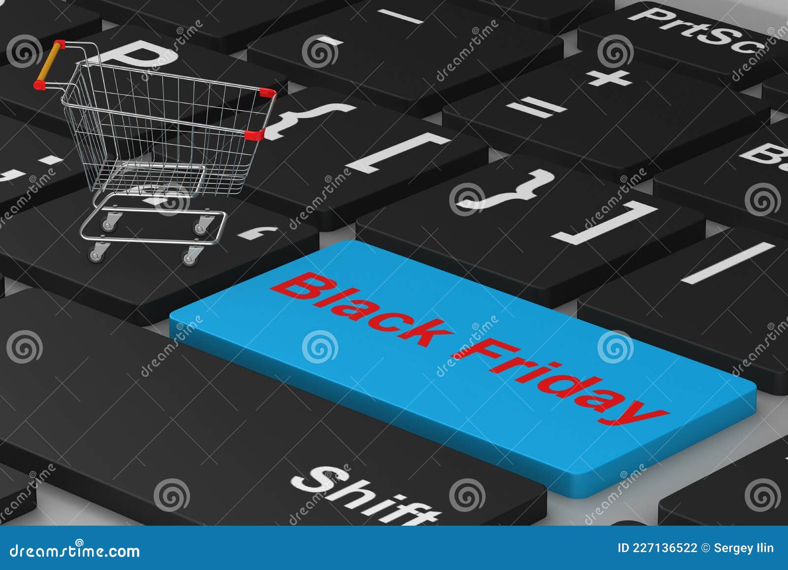 Black Friday. Online Shopping Stock Illustration Illustration of