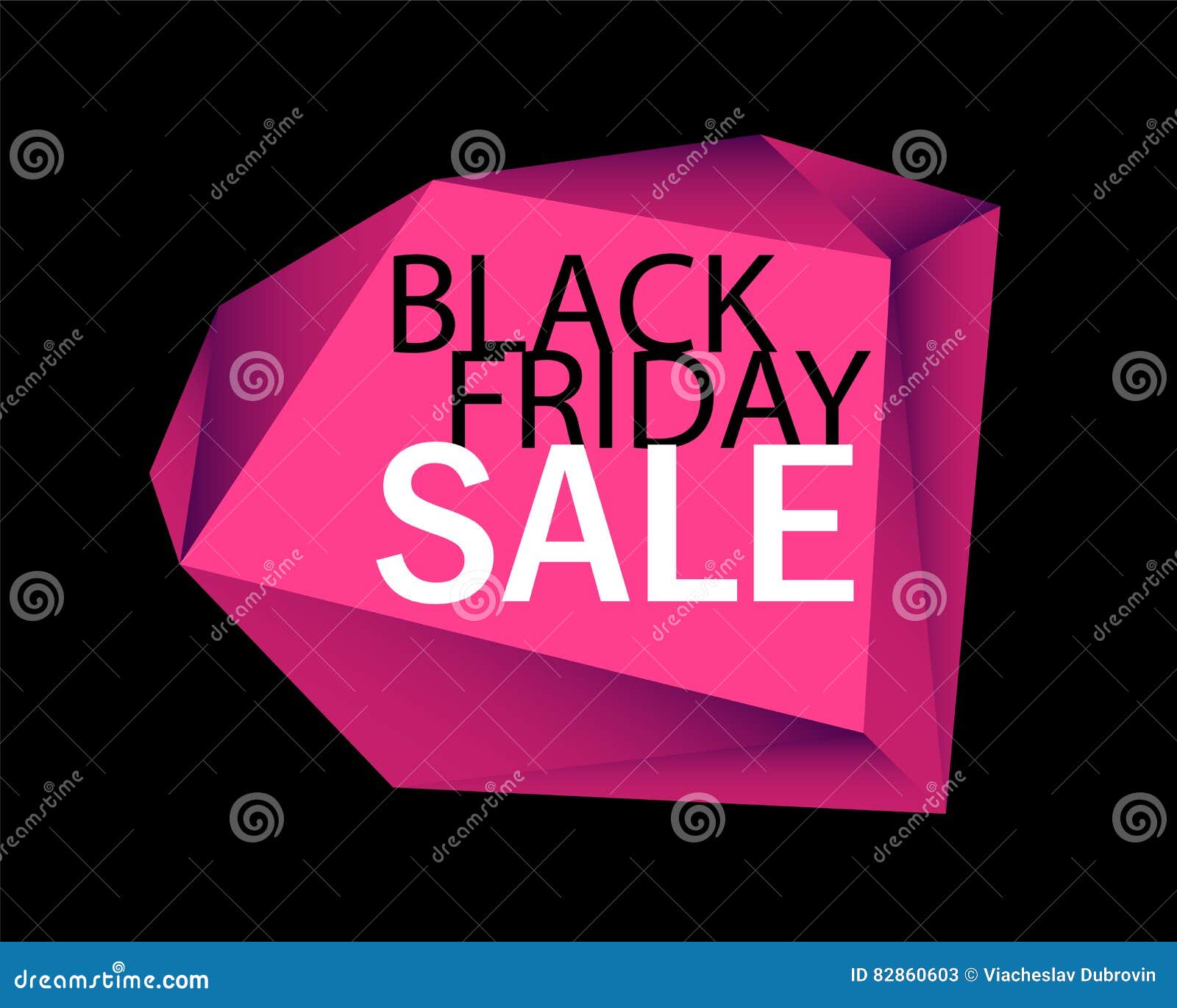 Black Friday Sale Advertisement Background. Black Backdrop with Pink