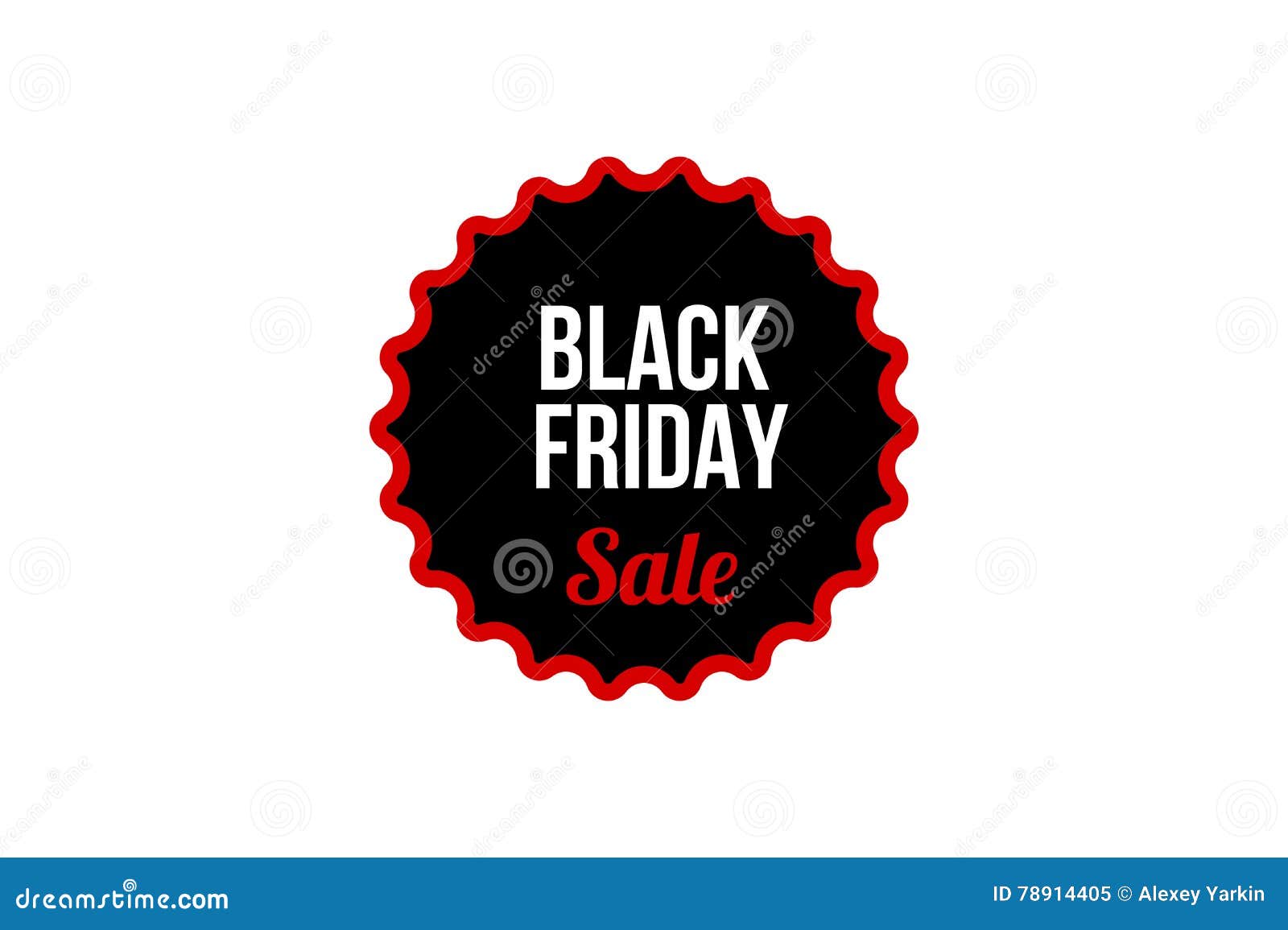 Black Friday Sale Banner Promotional Discount Label Stock