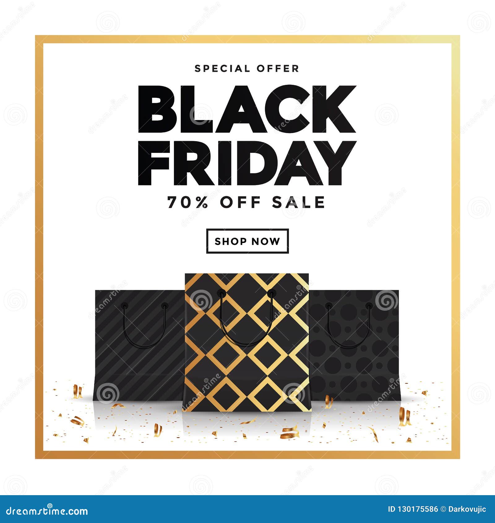 Shopping Bag Black Friday Super Sale Social Media Banner Template