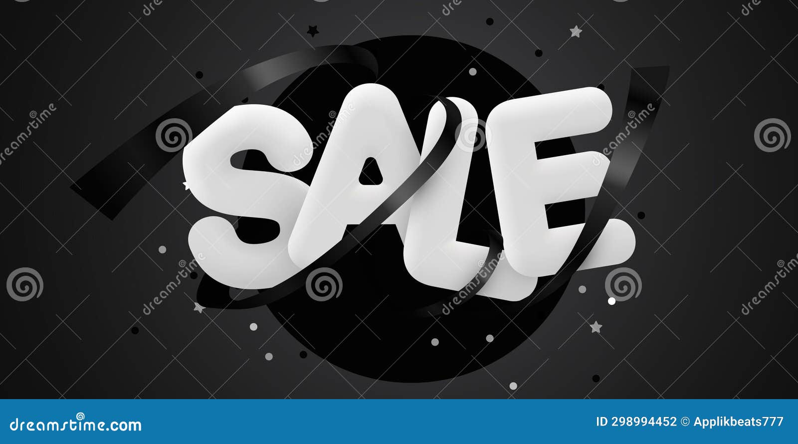 Black Friday Sale Composition with Decorative Objects. Discount Banner