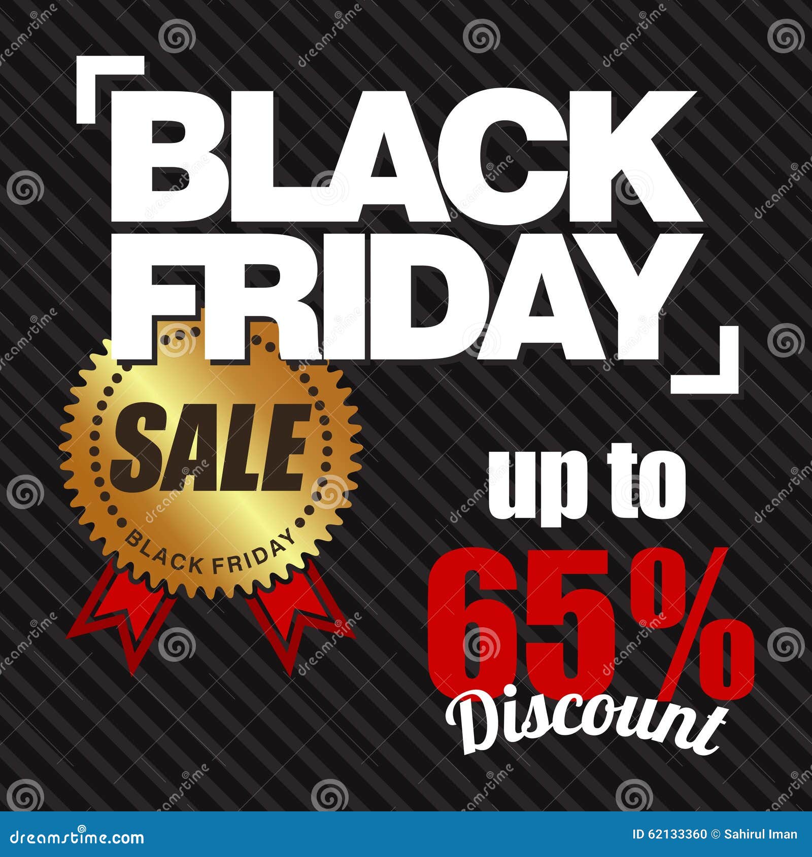 Black Friday Sale, Discount and Voucher Template Stock Vector