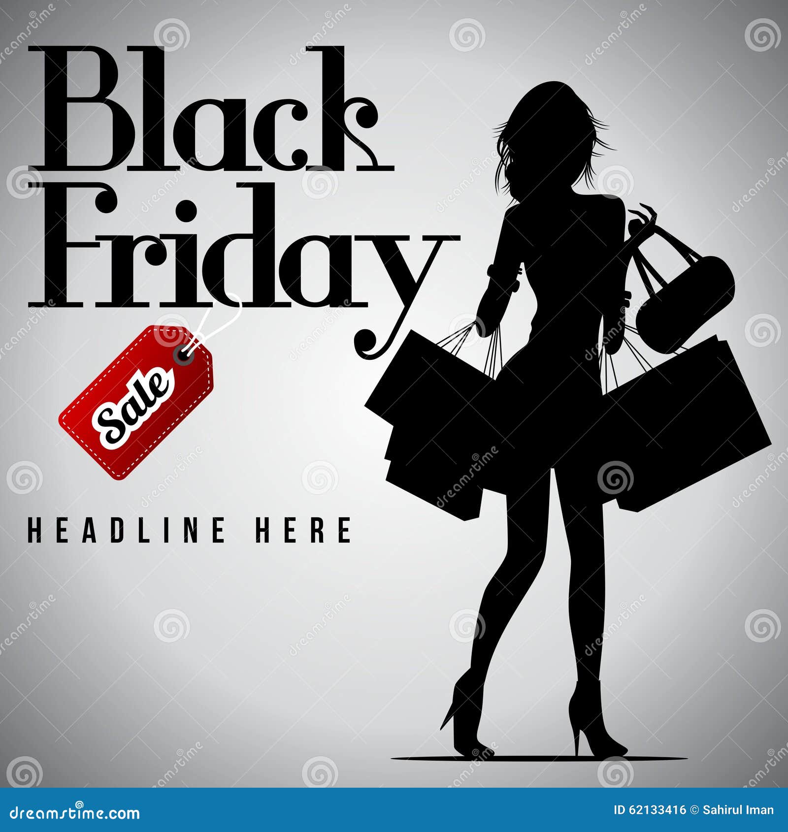 Black Friday Sale, Discount And Voucher Template Stock 