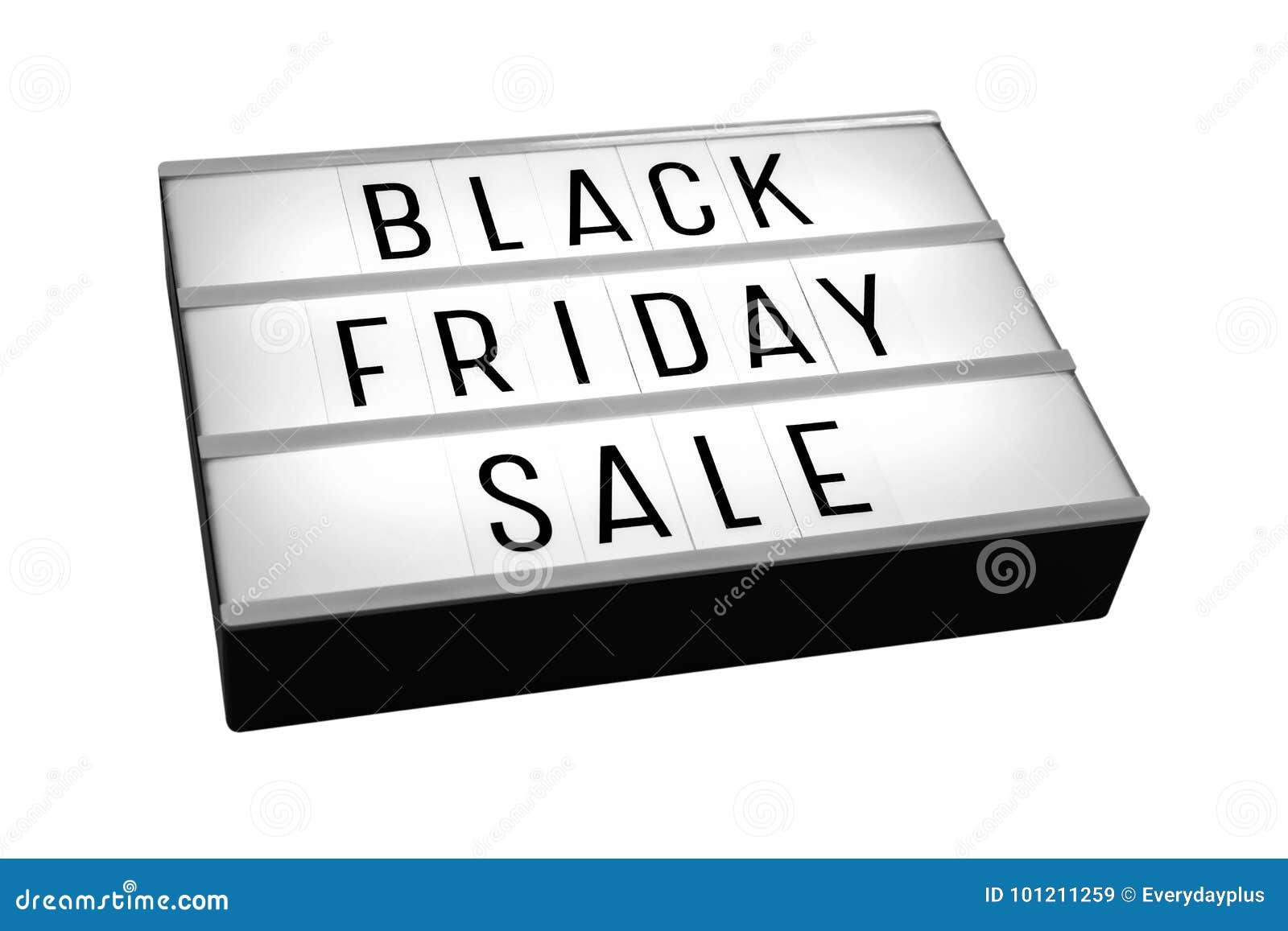 Black Friday Sale Lightbox Isolated on White Stock Image Image of