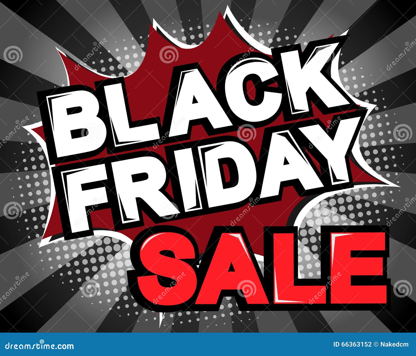 Black Friday Sale Pop Art Background Stock Vector Illustration of