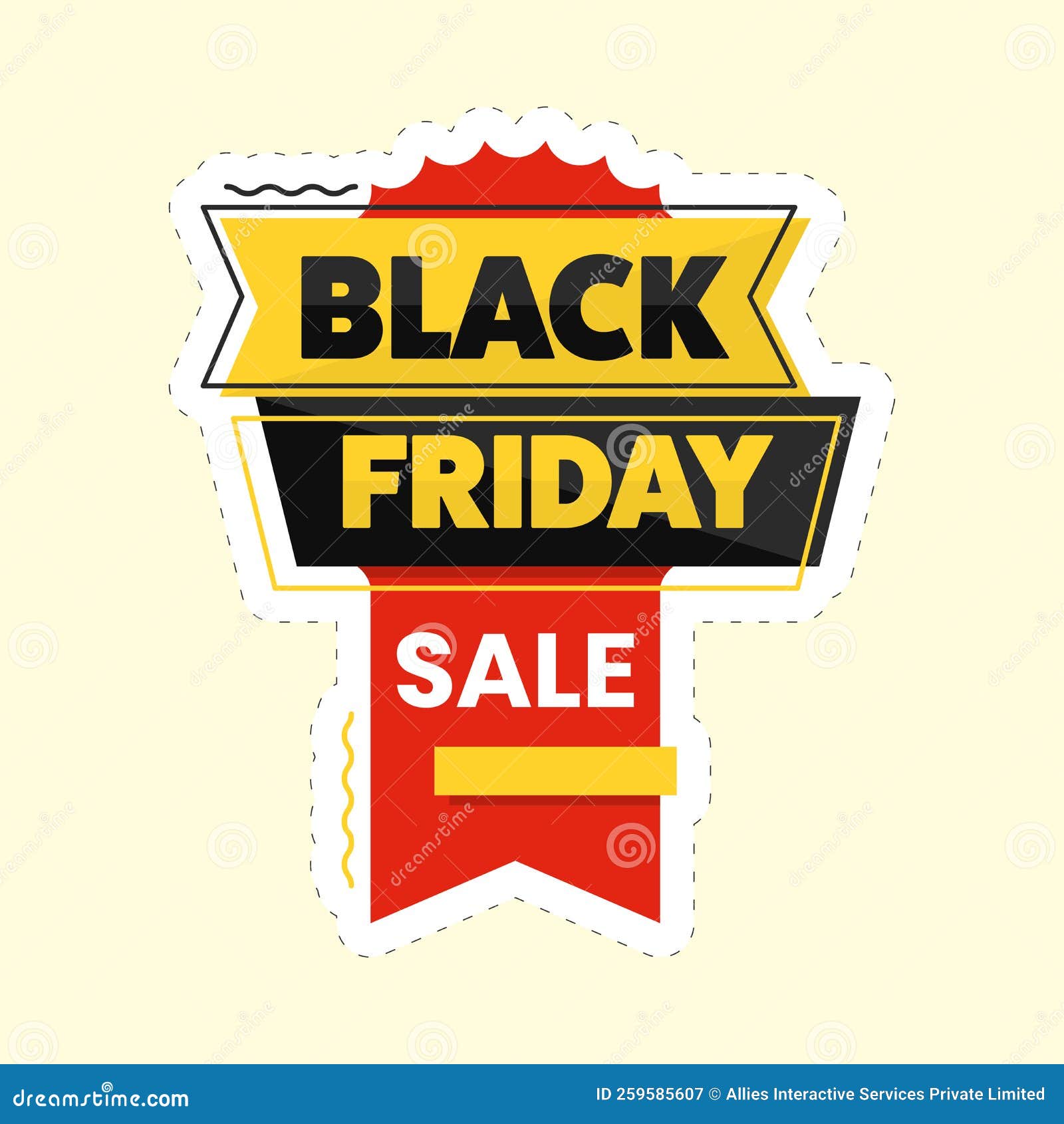Black Friday Sale Tag Flyer or Poster Stock Illustration Illustration