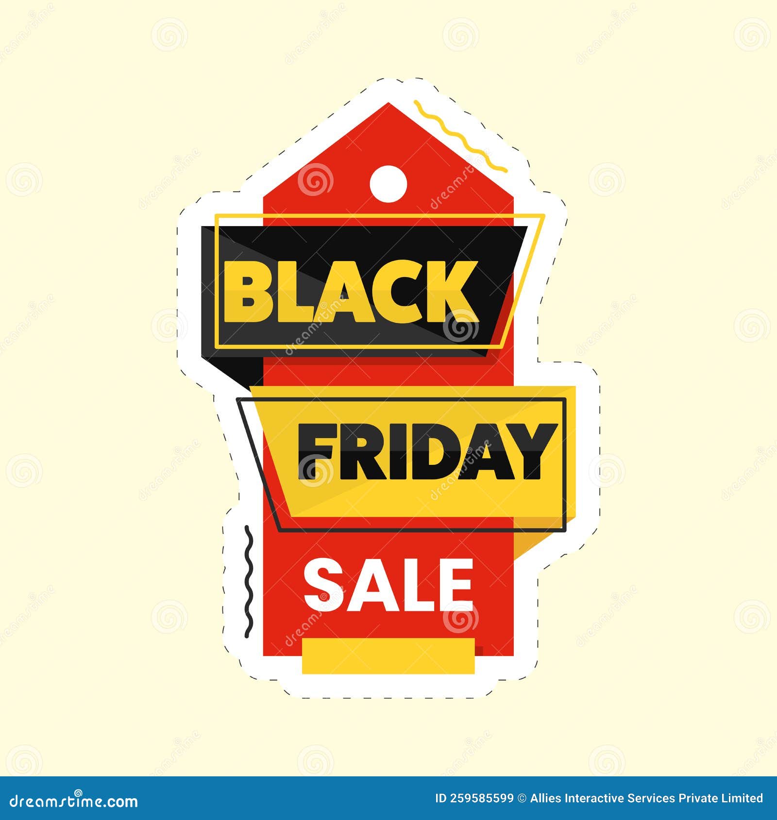 Black Friday Sale Tag Poster or Template Stock Illustration