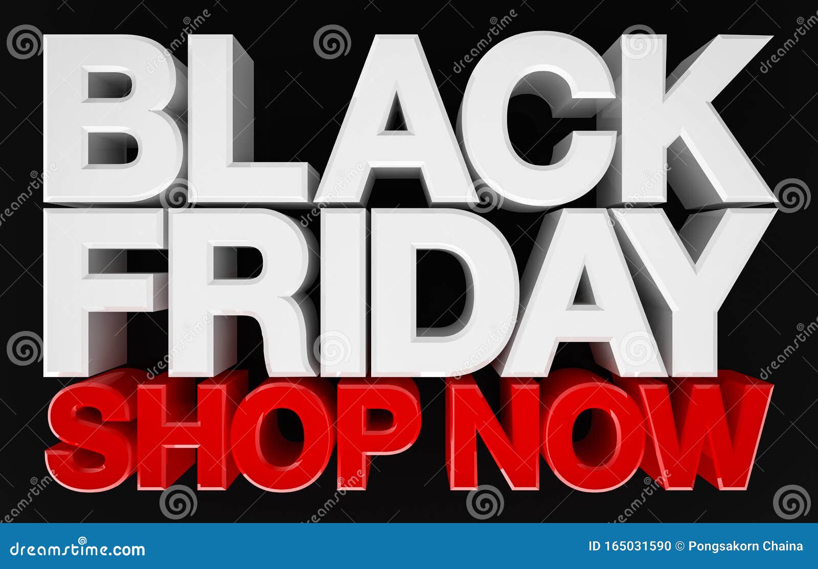 Black Friday Shop Now Banner Illustration 3d Rendering Stock Illustration Illustration Of Banner Advert