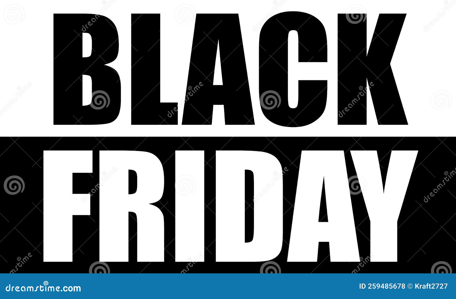 Black Friday Black and White Typography Stock Vector Illustration of concept, clearance 259485678