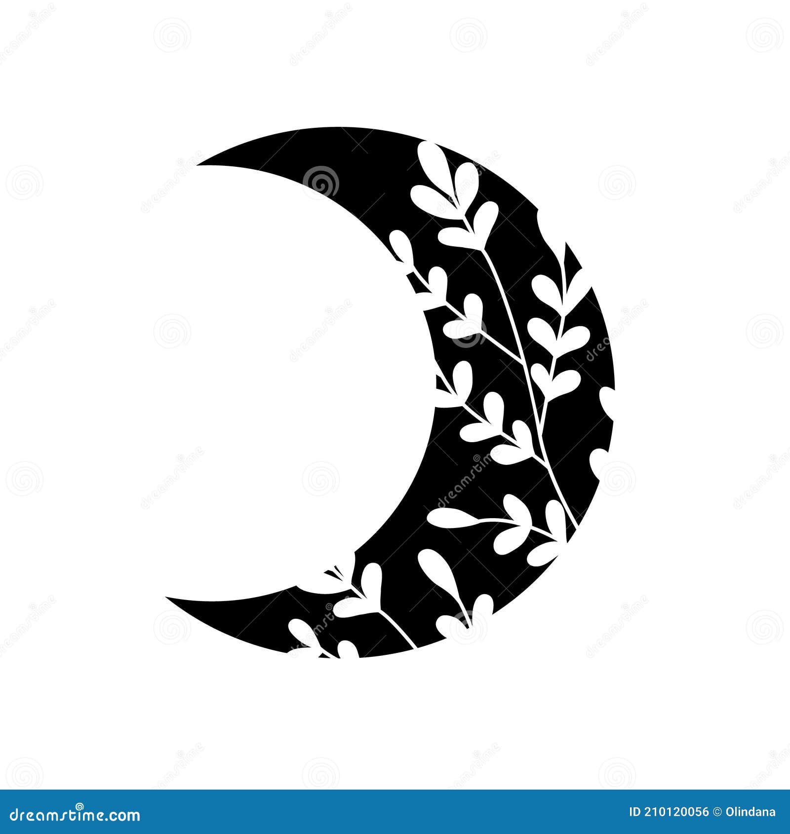 celestial moon with ornaments logo design 12148963 Vector Art at