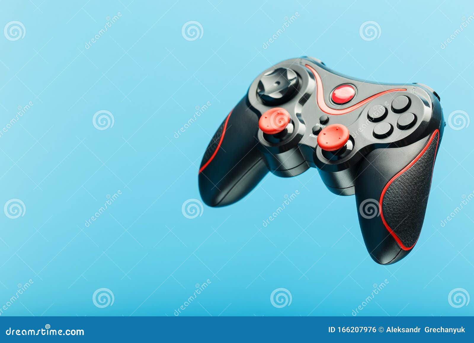 Black Gamepad on a Black Red Background, . Gaming Concept Stock Photo -  Image of cyberspace, background: 166207976