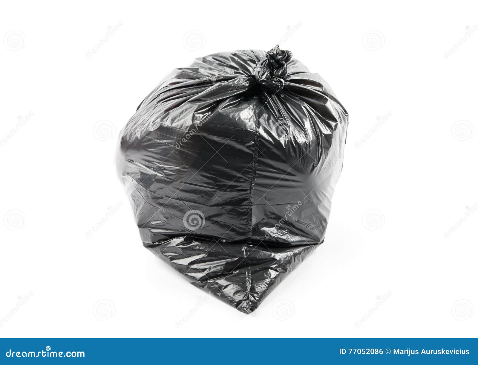 Black garbage bag stock photo. Image of package, disposal - 77052086