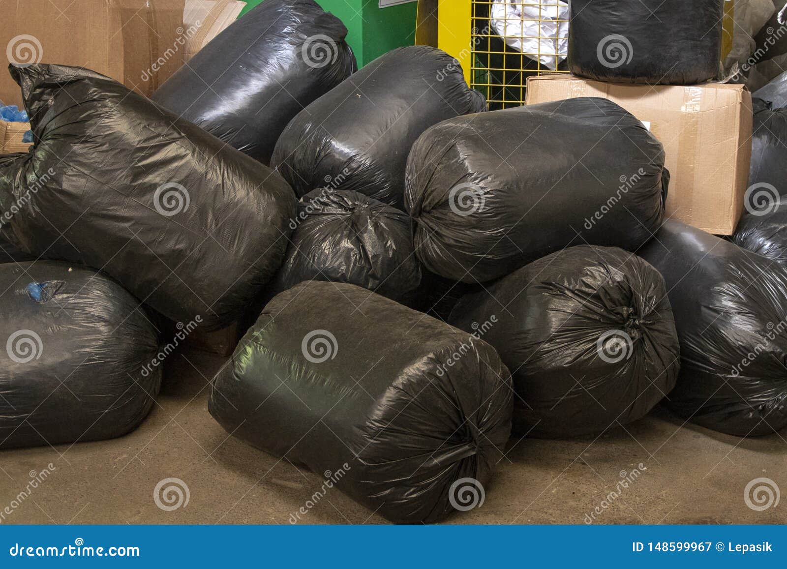 Black Garbage Bags, Waste Dump Stock Image Image of environment