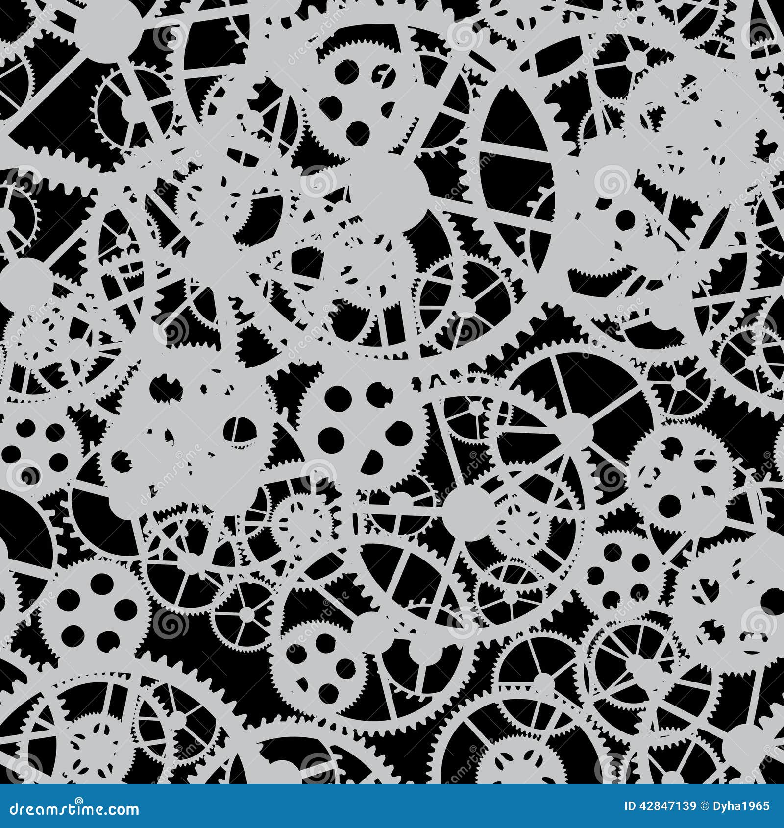 Black gear seamless black stock vector. Illustration of pattern - 42847139