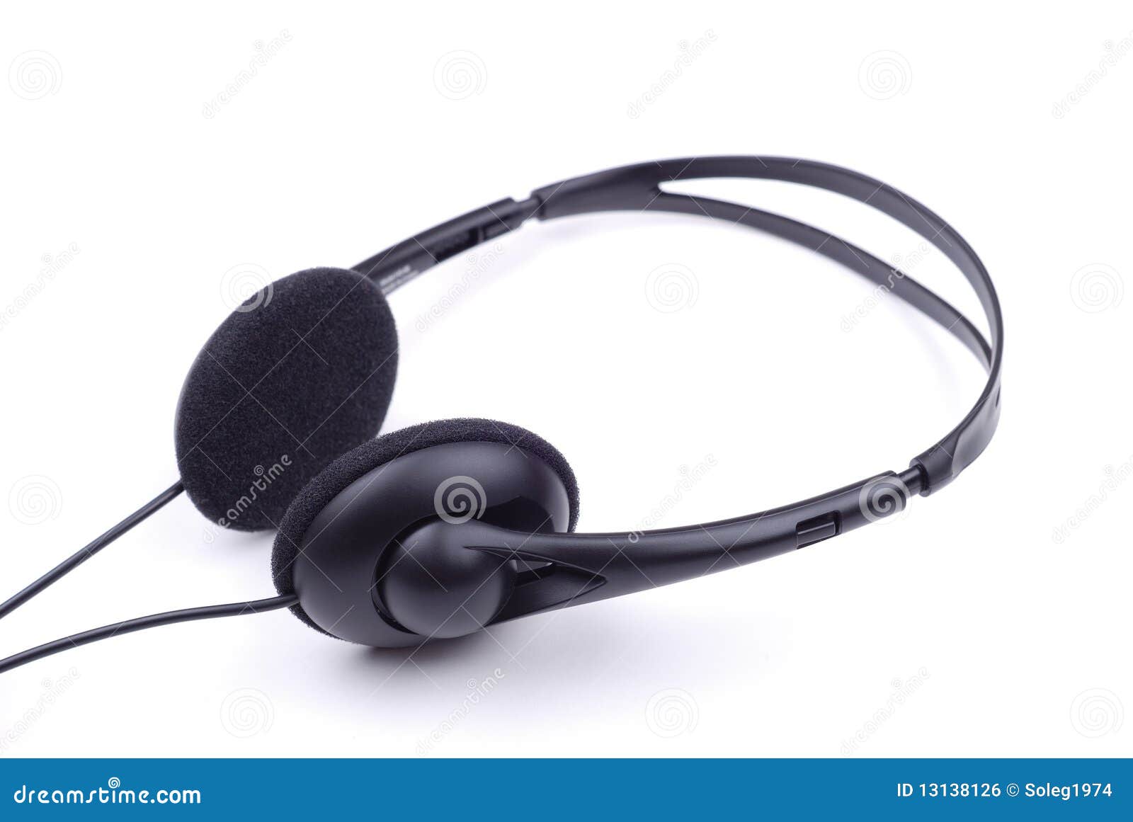 Black Generic Headphones on White Stock Photo Image of acoustic