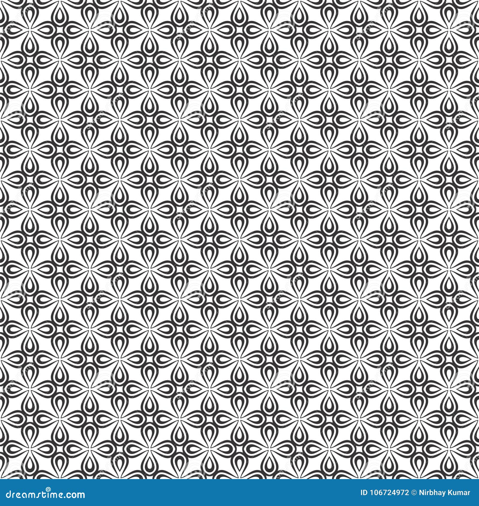 black geometric seamless pattern in white background