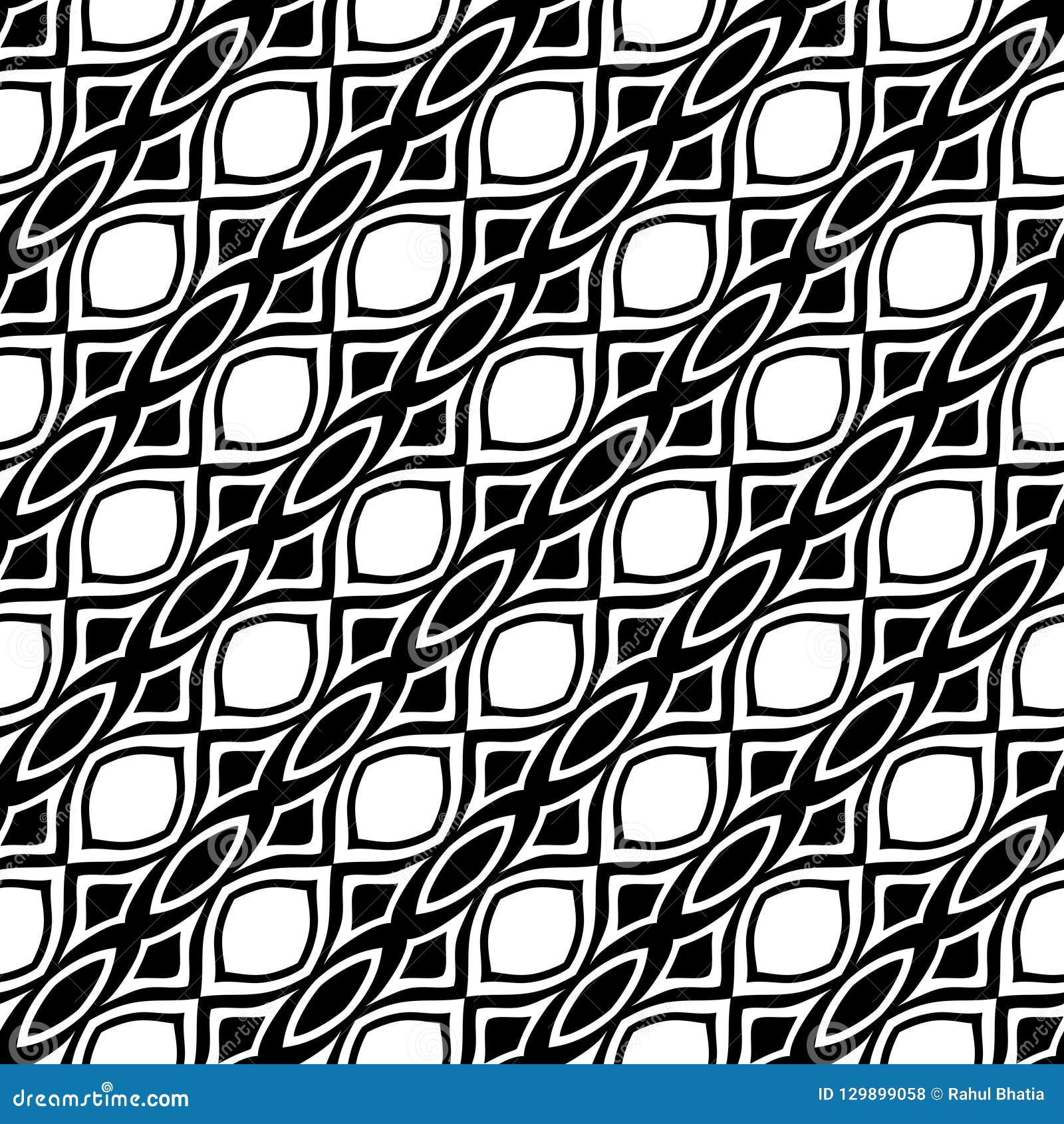 Black Geometric Seamless Pattern in White Background Stock Vector ...