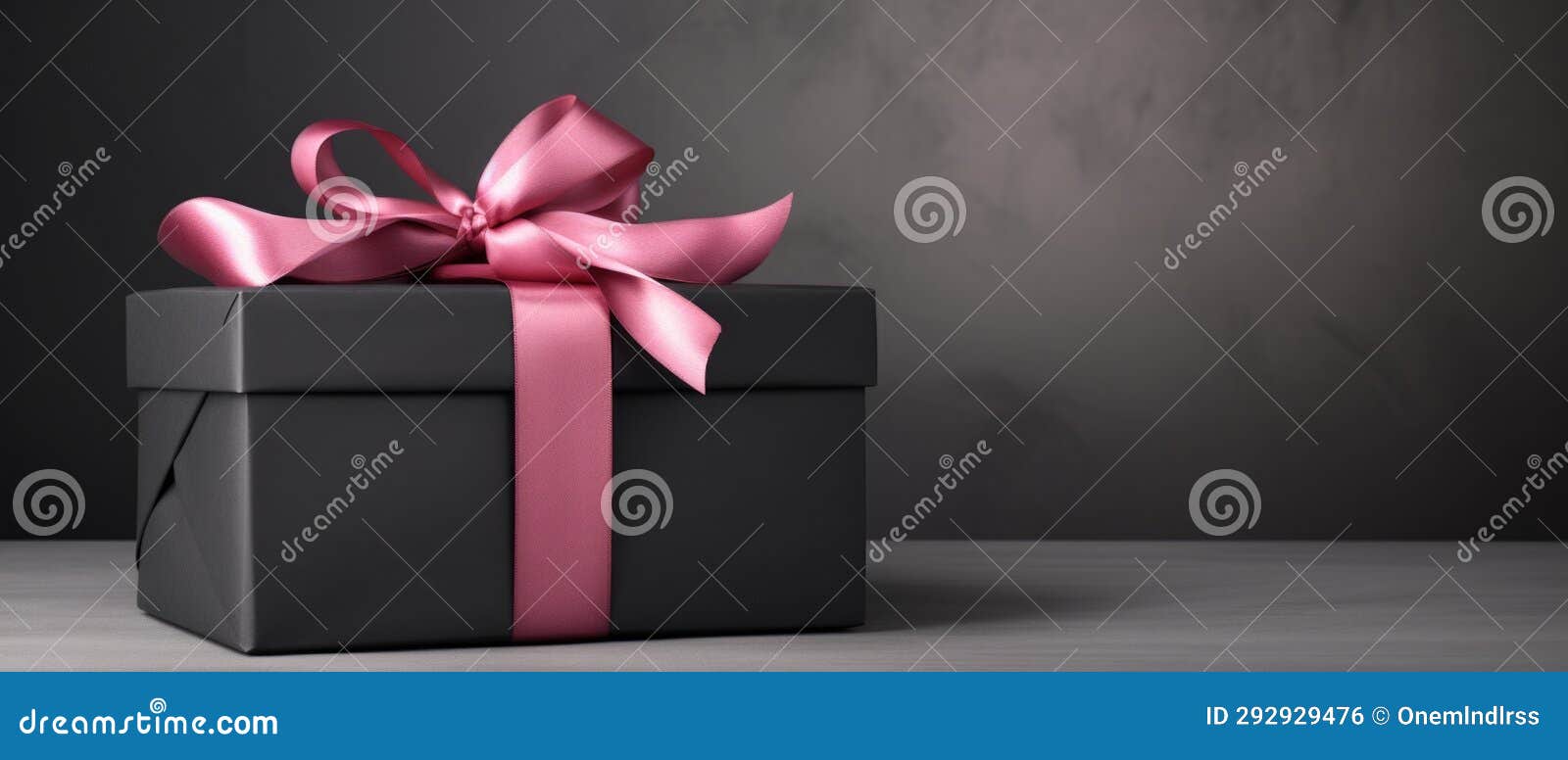 Black Gift Box and Pink Ribbon Stock Photo Image of gift, celebration