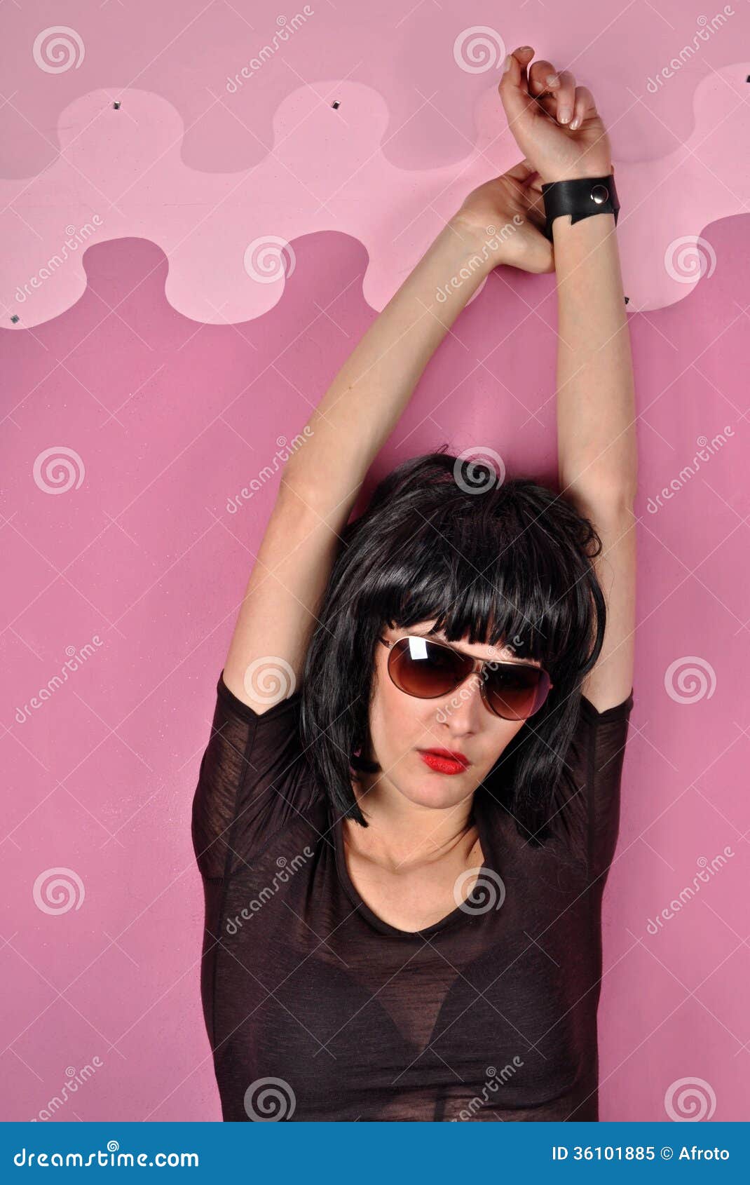 Black girl with sunglasses stock image. Image of hair 36101885