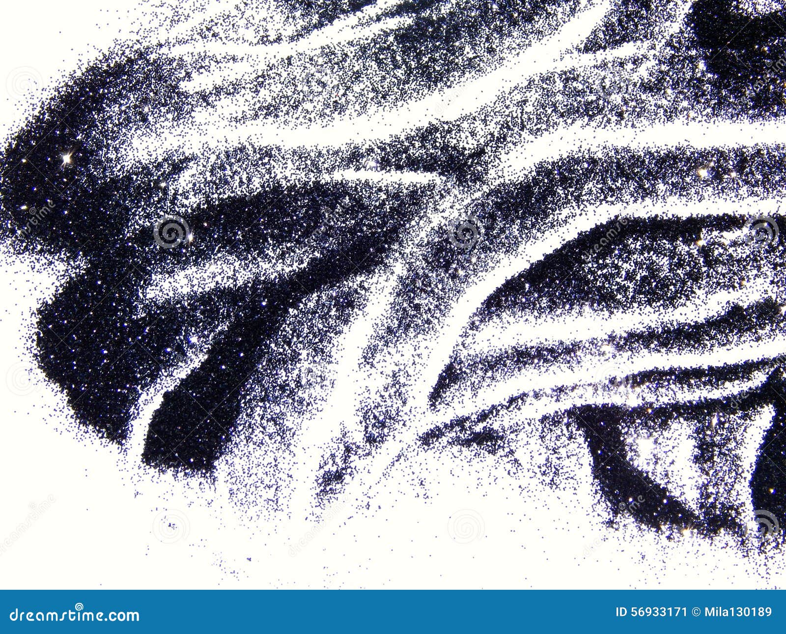 Black Glitter Sparkle Isolated on White Background Stock Image Image